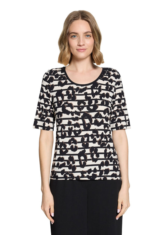 Printshirt (Beige/black)