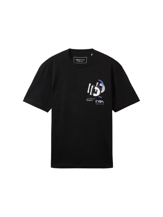T-Shirt mit Logo Print (Black)