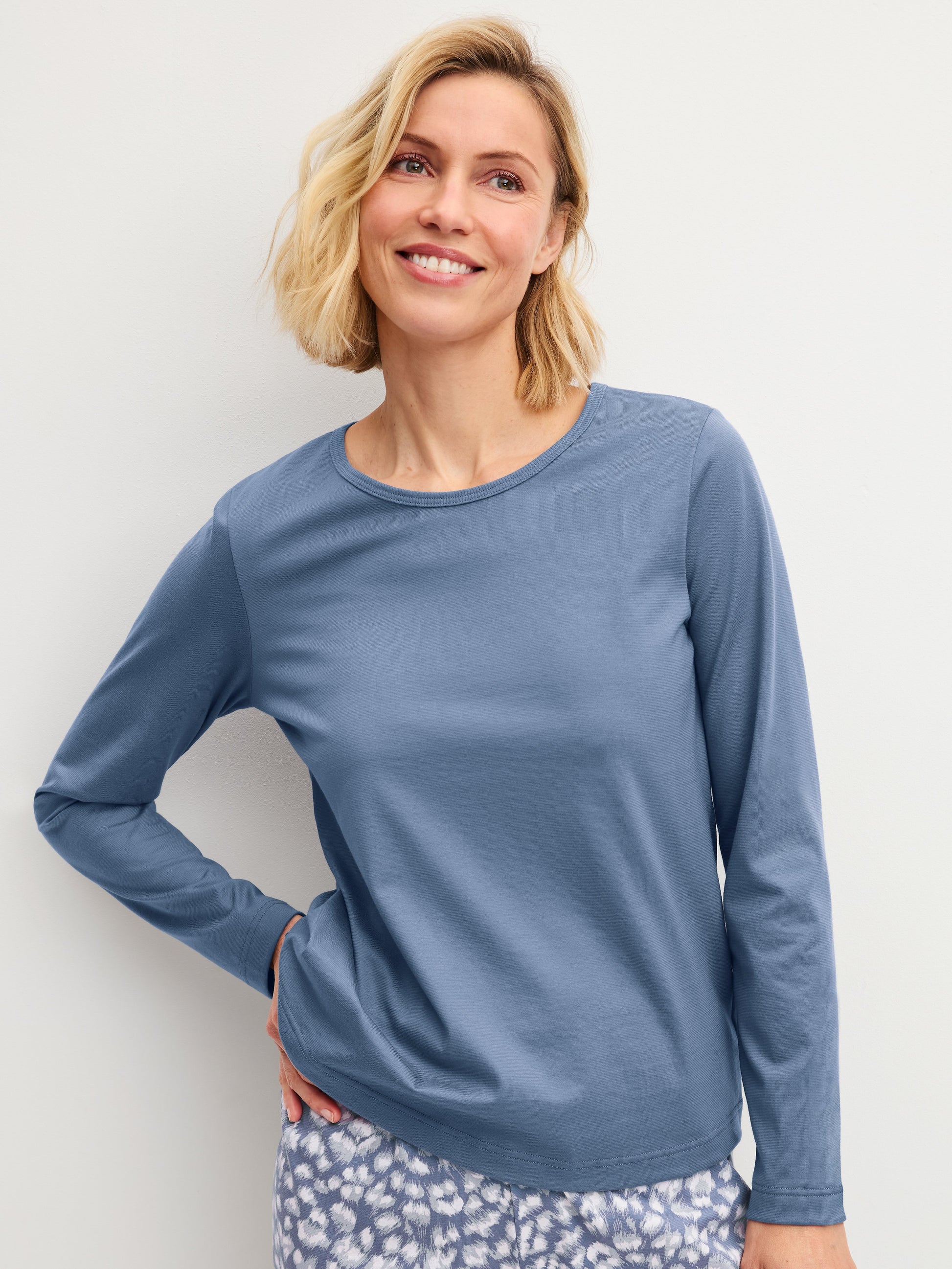 DAMEN Shirt langarm (Folkstone Grey)