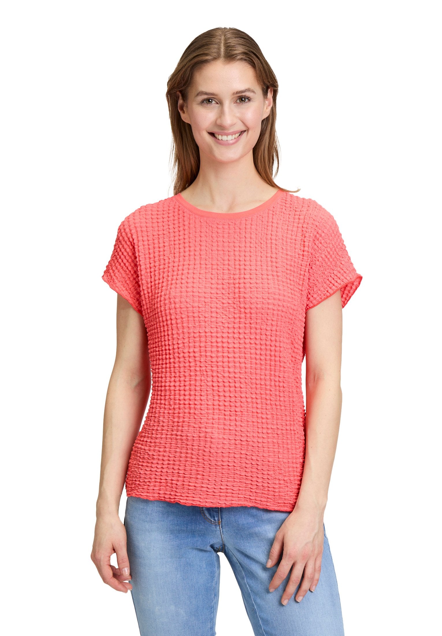Strukturshirt (Hot Coral)