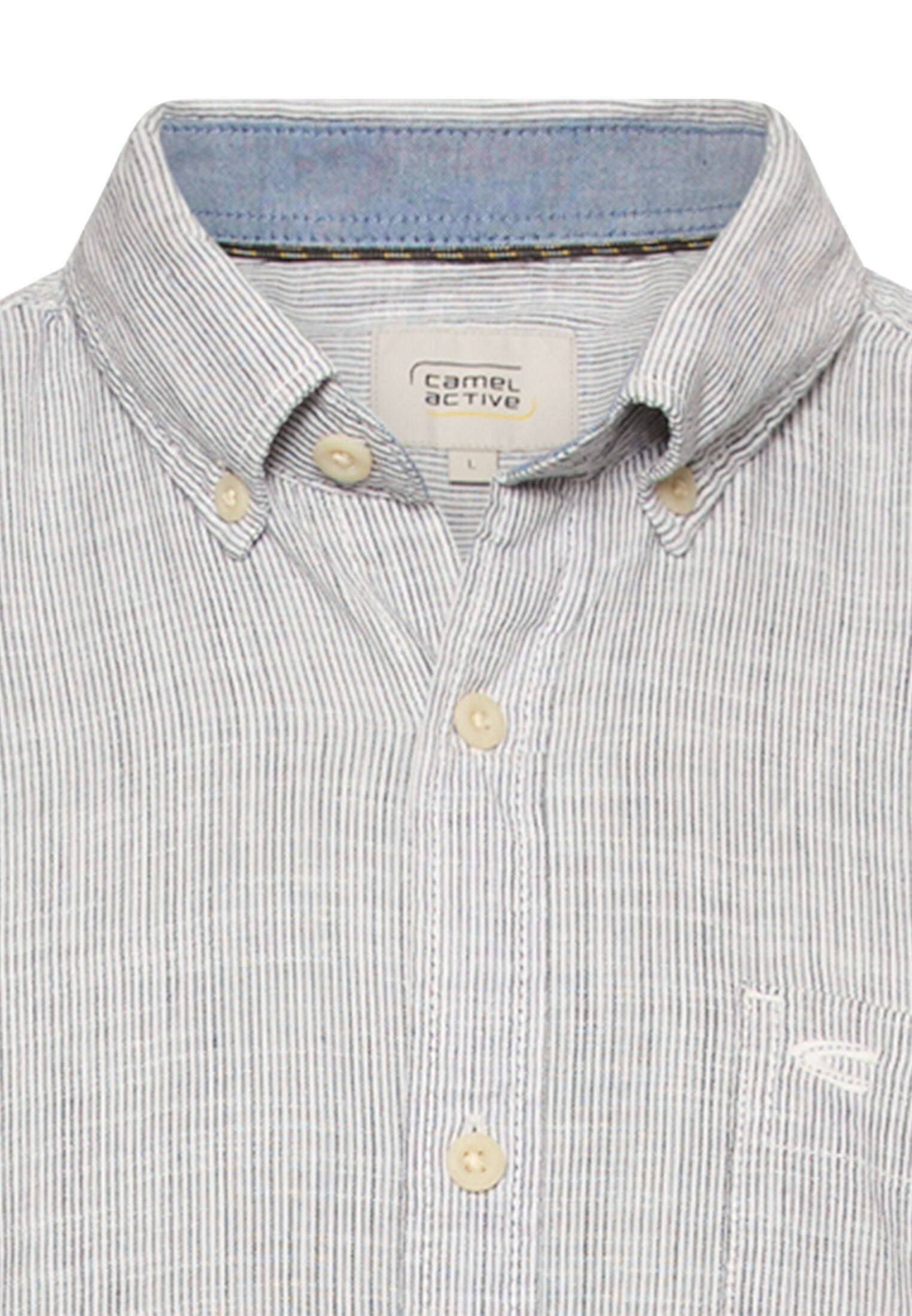Kurzarmhemd mit Kontrastdetails (Offwhite)