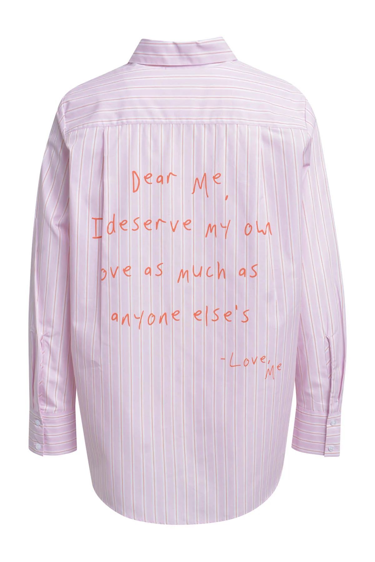 Striped Blouse Love Letter Print (Sugar Print)