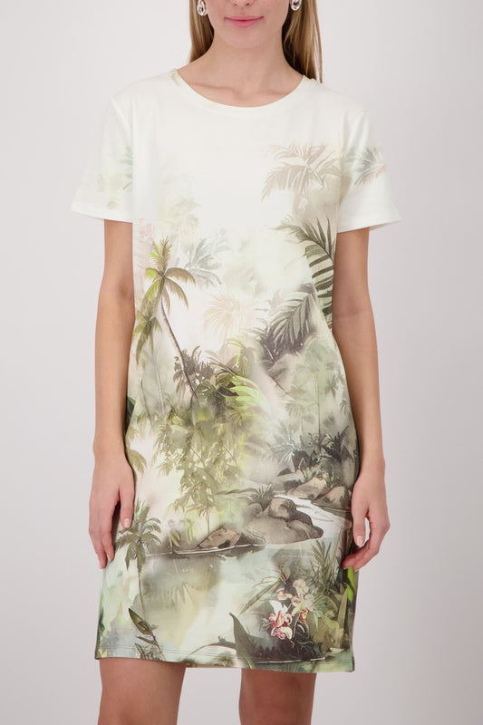 Kleid (Olive Gemustert)