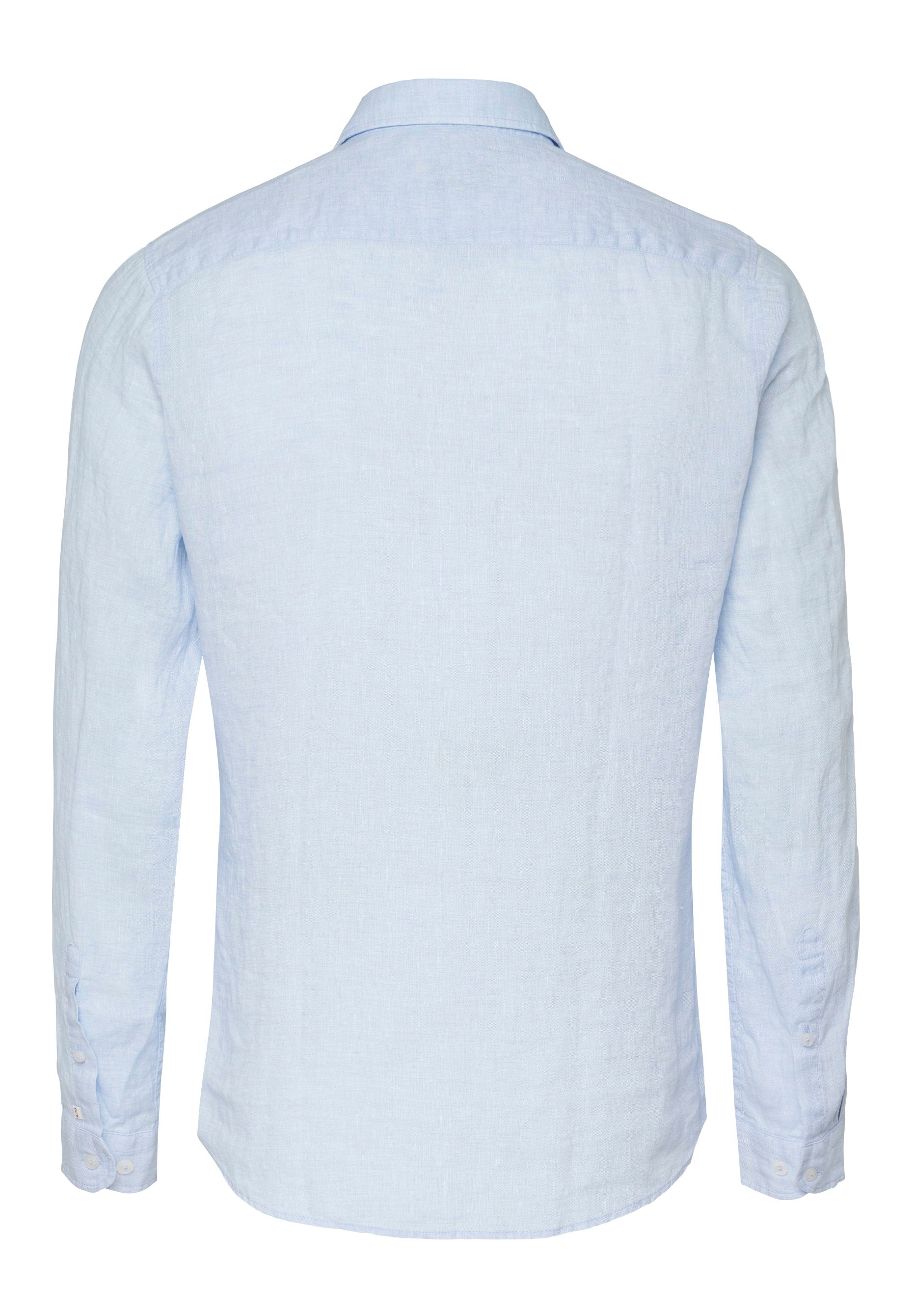 PURE- Casual Hemd Langarm (Uni Hellblau)