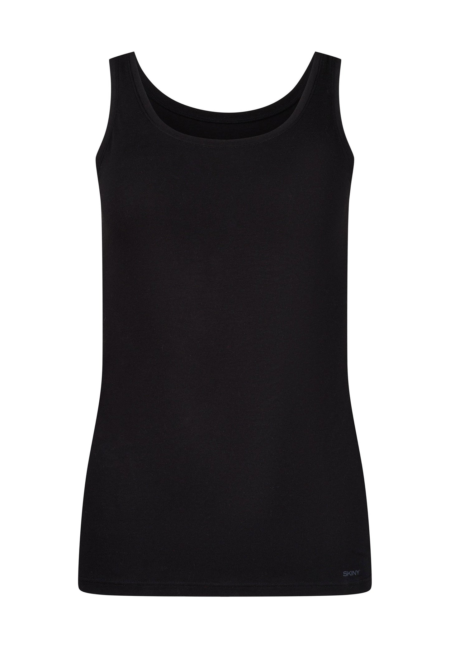 Skiny Damen Tanktop Doppelpack SKINY ADVANTAGE Cotton Stretch (Black)