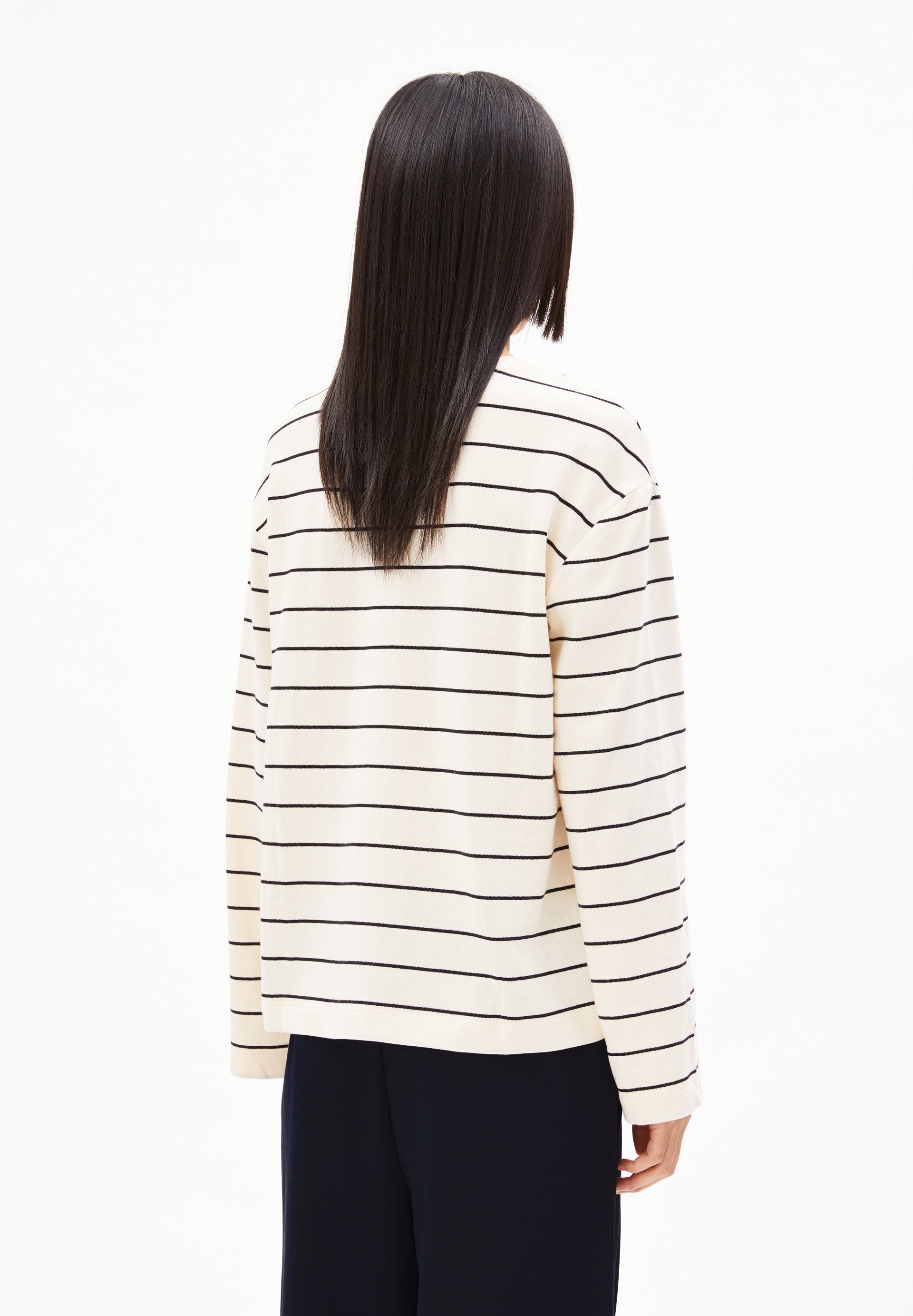 Marynaa Fine Stripe (Oatmilk-black)