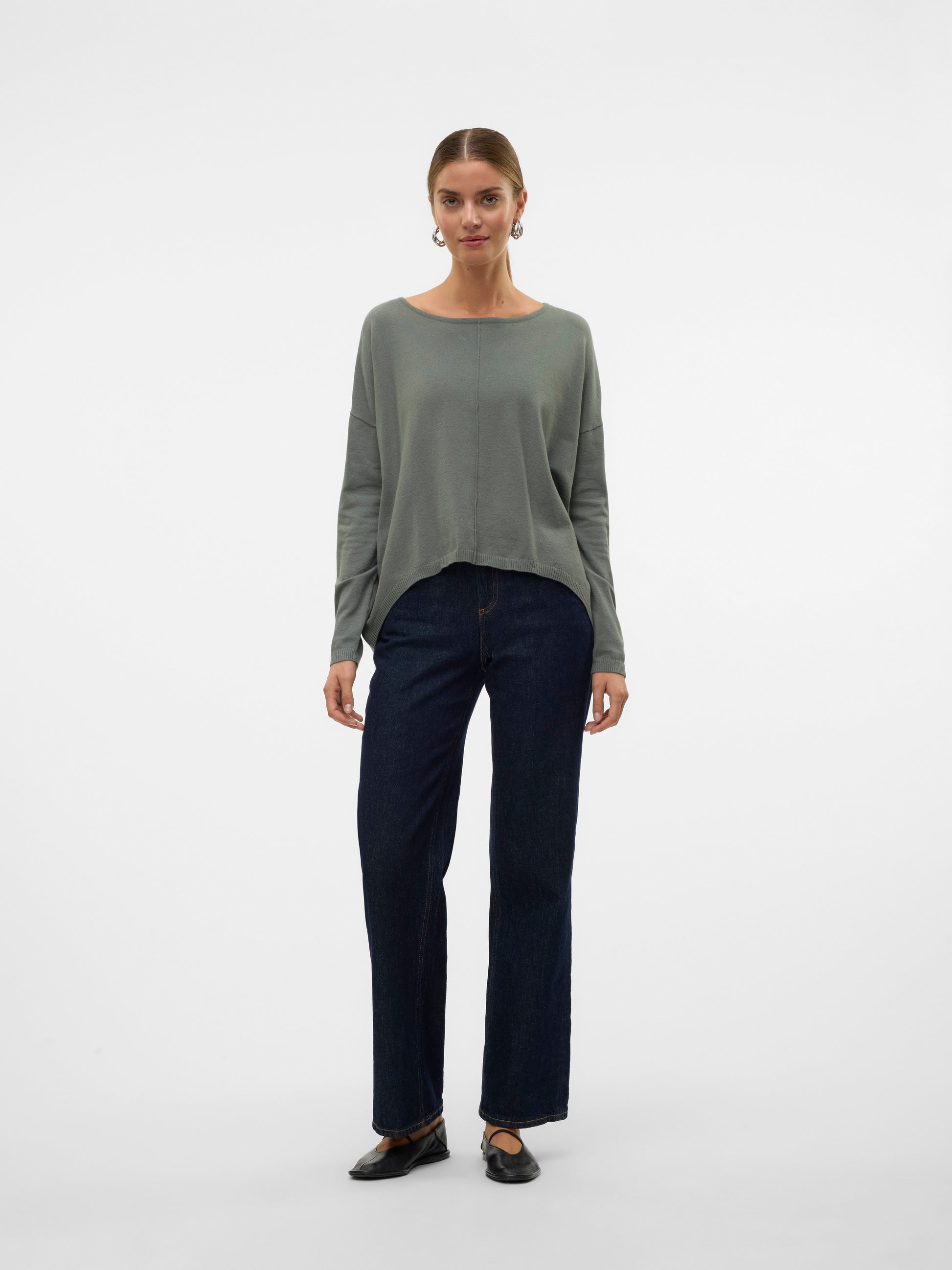 Vmbreeze Aura Ls Zipper Blouse Lcs (Balsam Green)