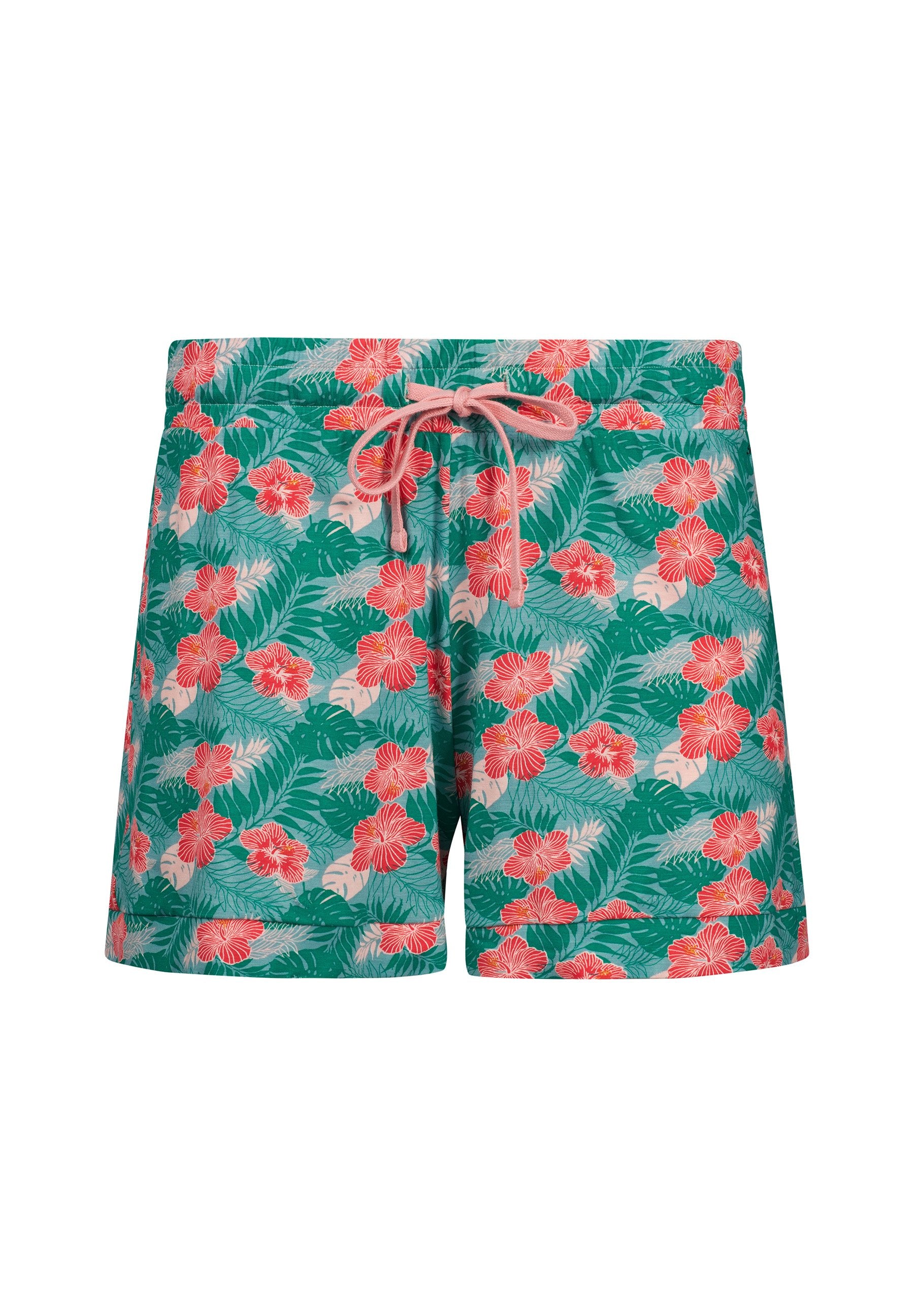 SKINY Damen Shorts Night In Skiny 03 (Hibiscus Leaves)