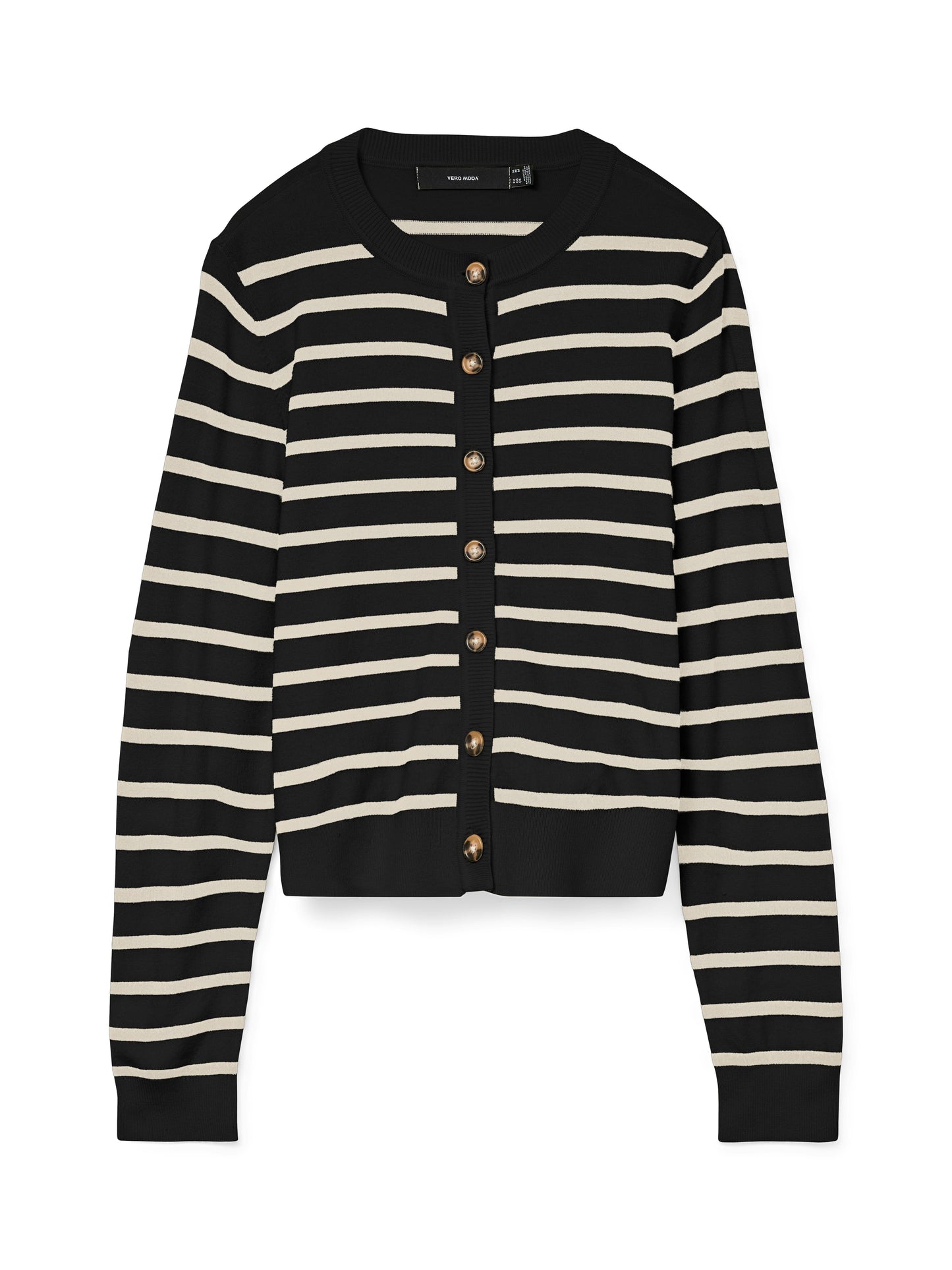 Vmsaba Plain Ls O-neck Cardigan Noos (Black/w. B)