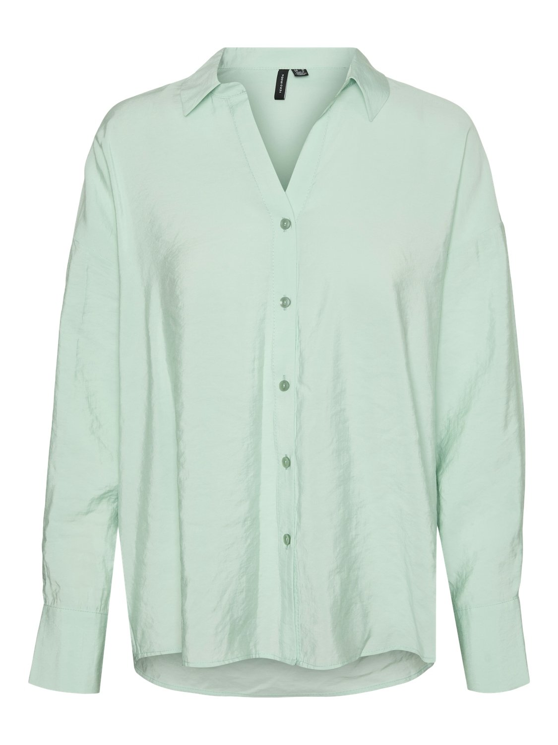 Vmqueeny Ls Oversize Shirt Wvn Ga Noos (Birds Egg Gre)