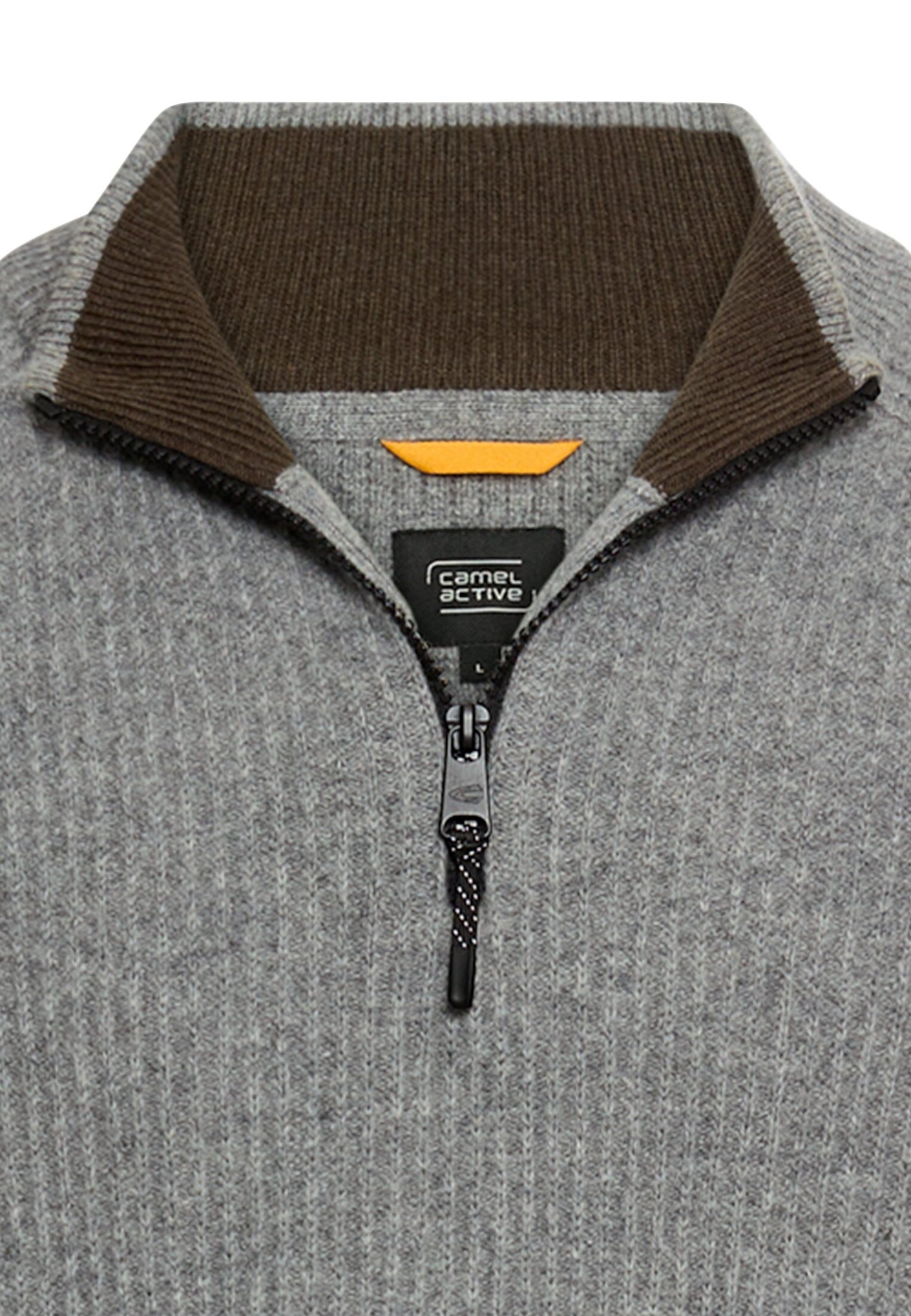 Strick-Troyer aus reiner Wolle (Grey Melange)