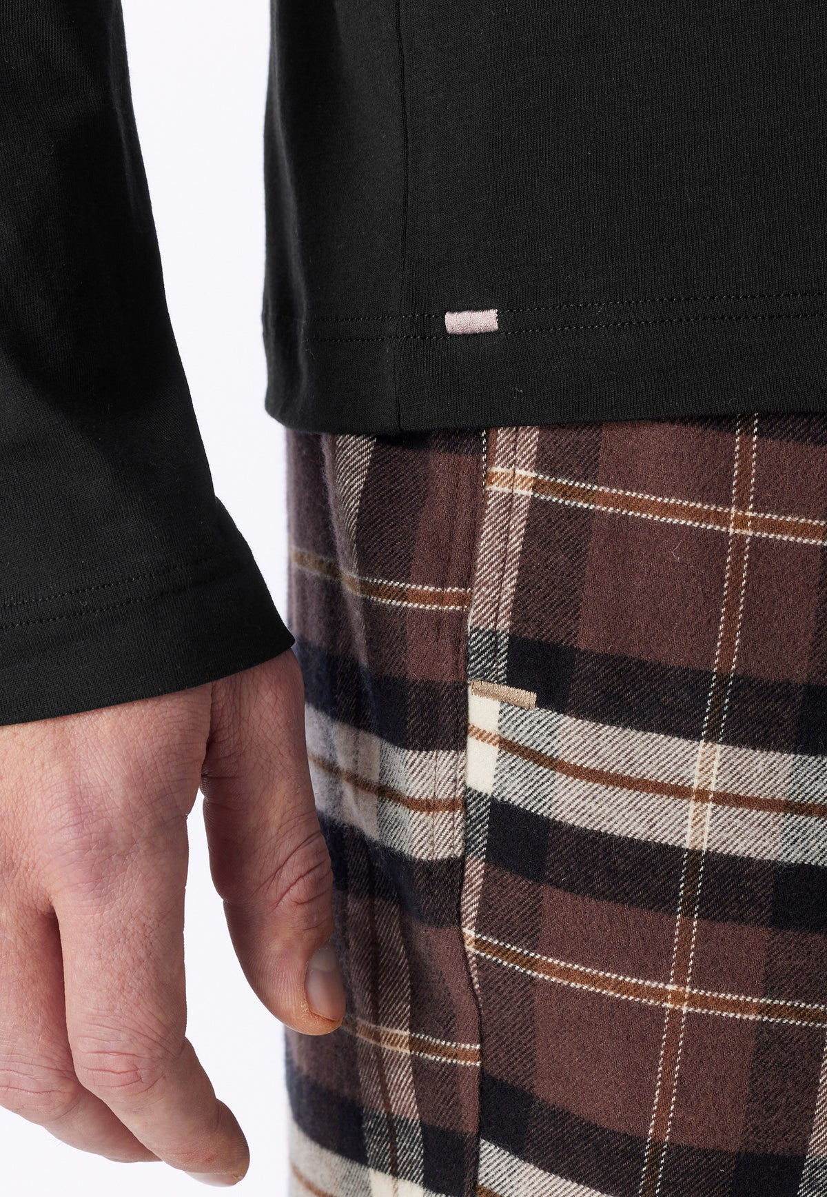 Langarmshirt Rundhals (Schwarz)
