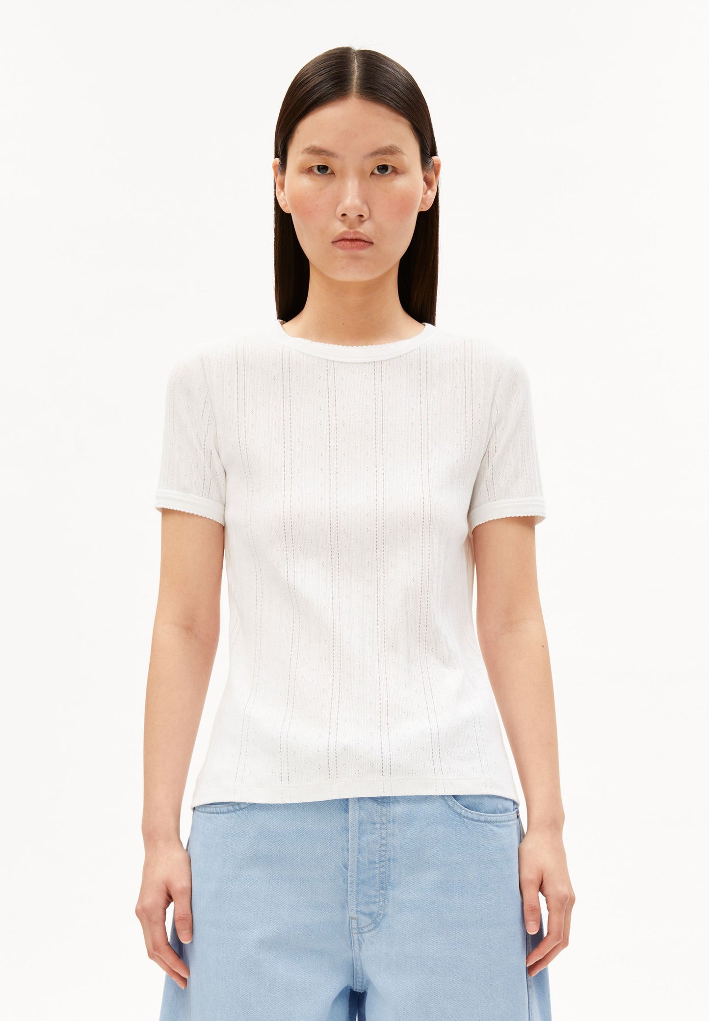 Pointelle T-shirt (White)