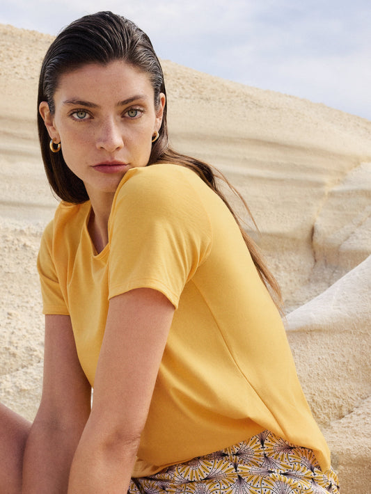 DAMEN Shirt kurzarm (Ray Flower Yello)