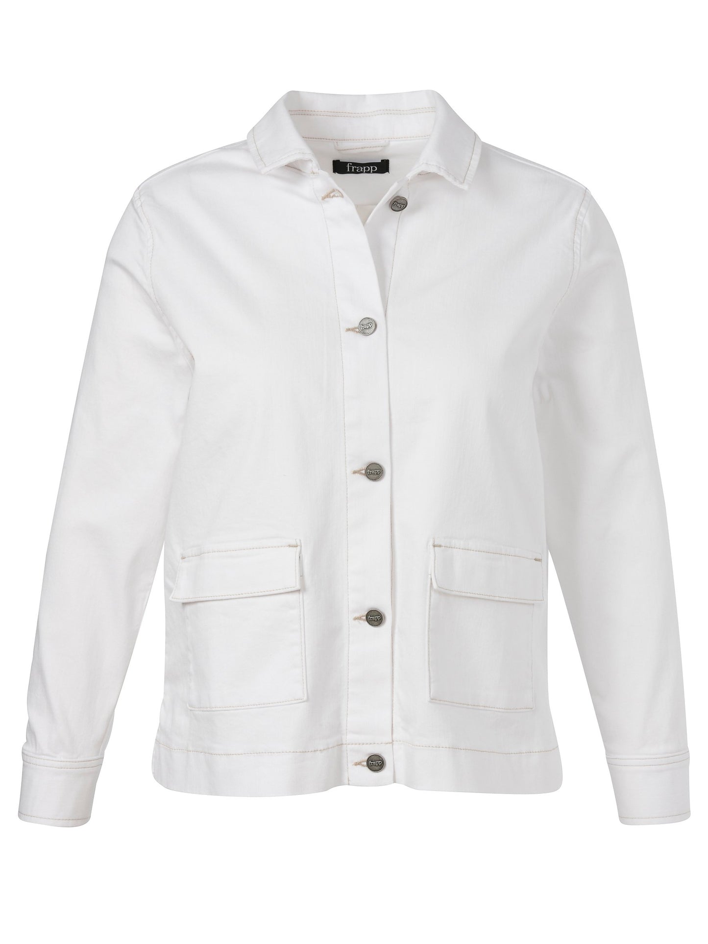 Jacke Kragen 1/1 Arm Knöpfe (White)