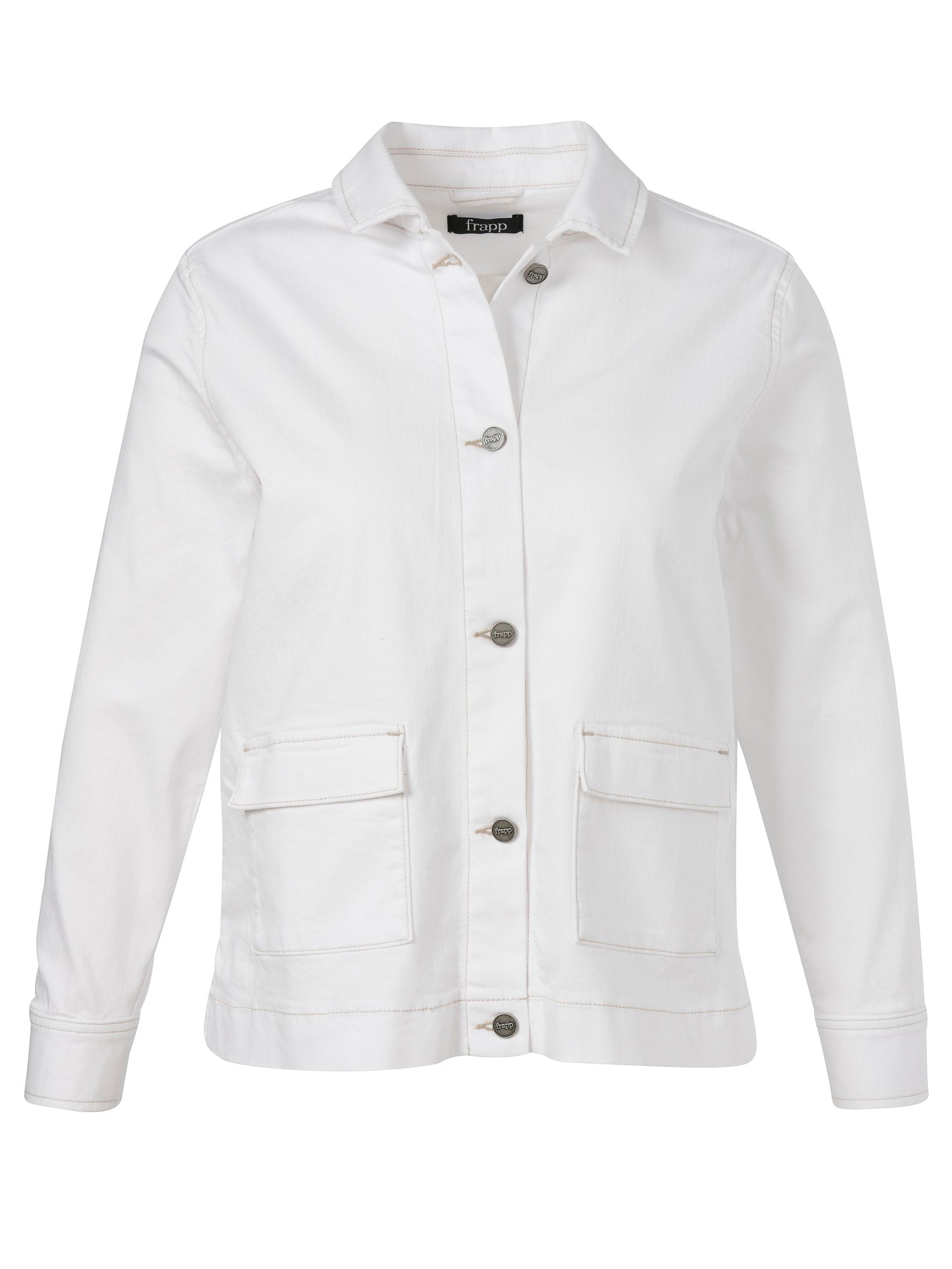 Jacke Kragen 1/1 Arm Knöpfe (White)