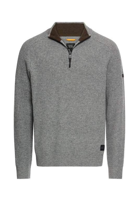 Strick-Troyer aus reiner Wolle (Grey Melange)