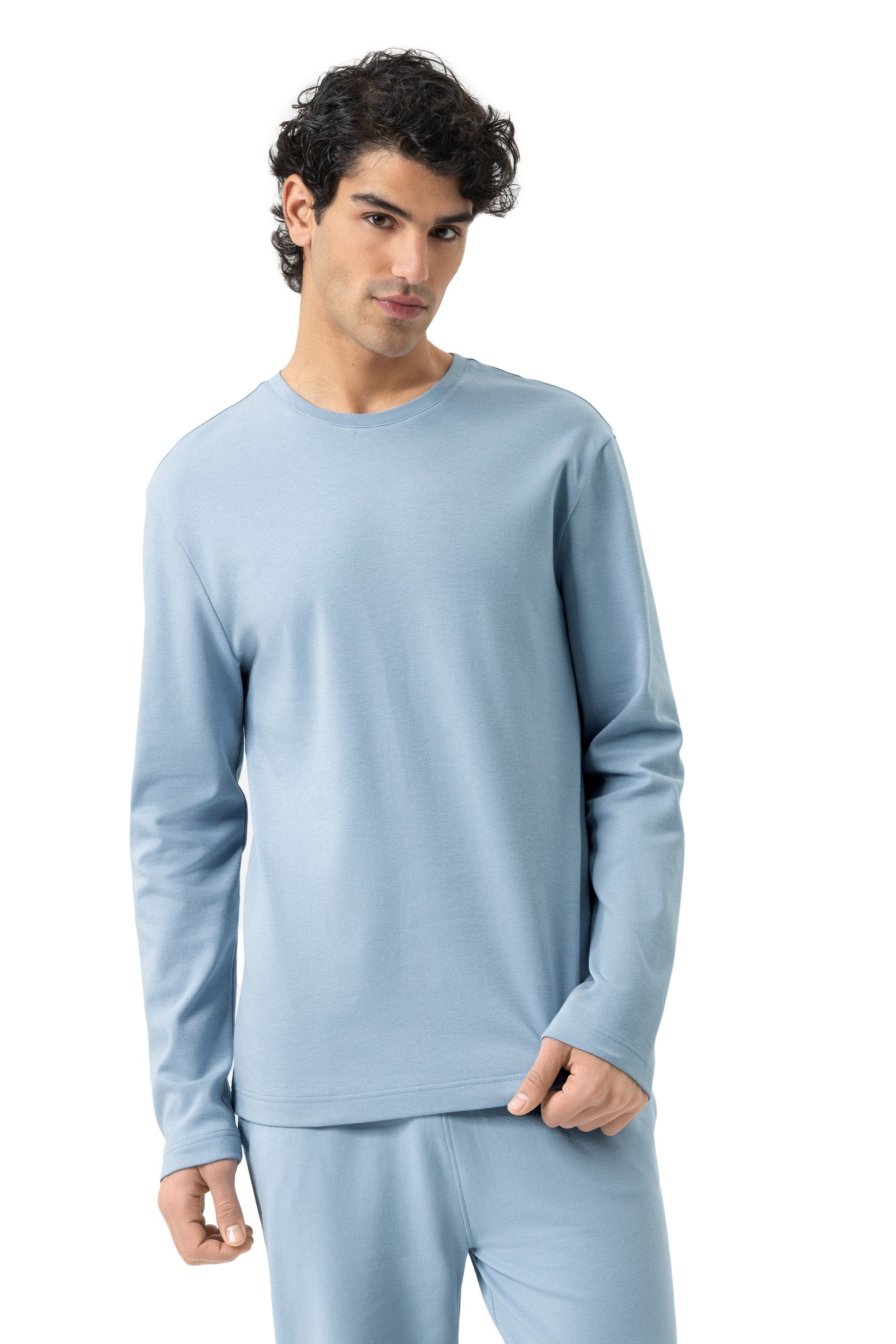 T-Shirt langarm (Azzurro)