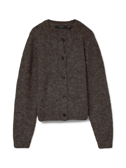 Vmnovah Ls O-neck Button Cardi Ga Noos (Chocolate)