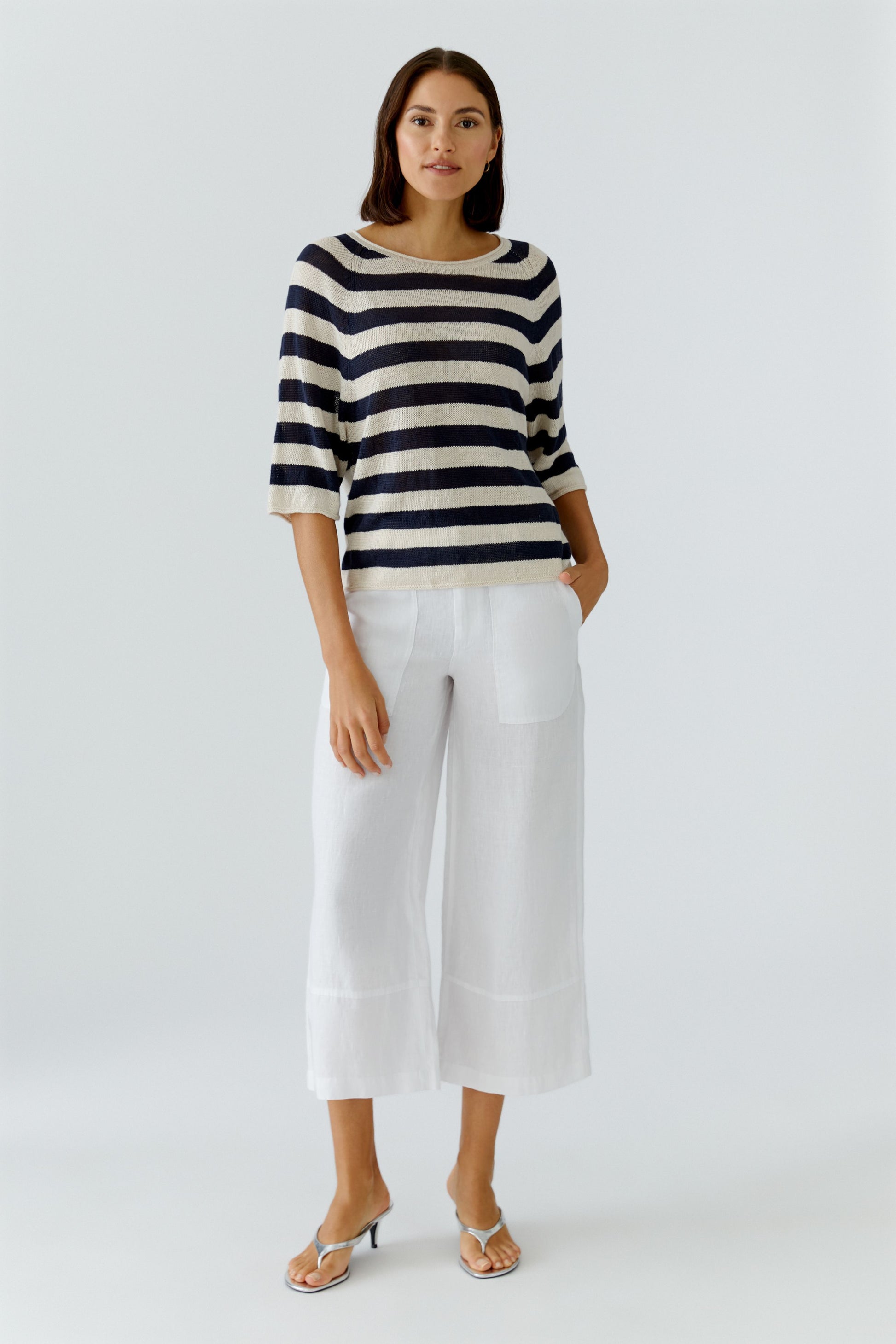 Leinen Pullover (Lt Stone Blue)