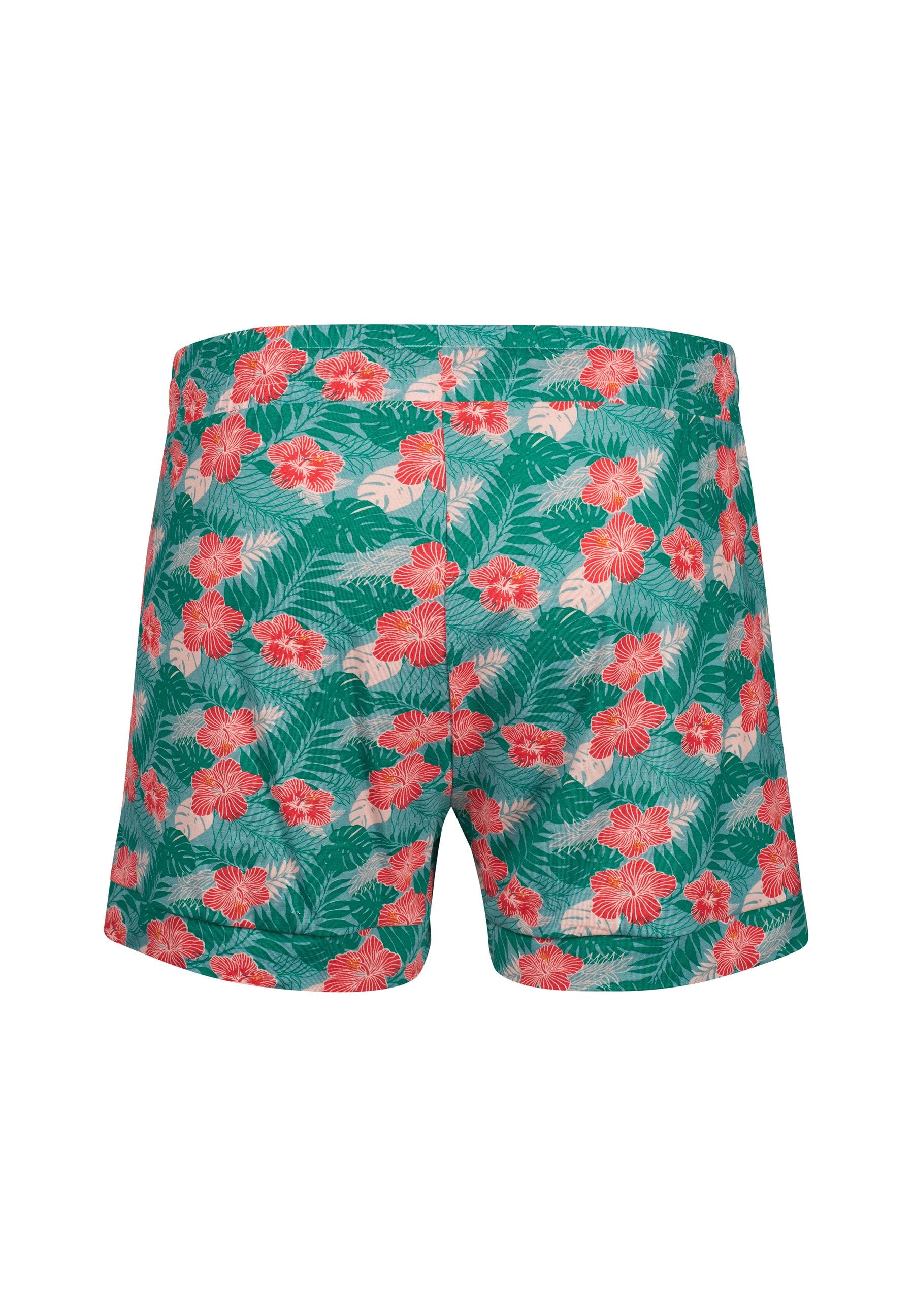 SKINY Damen Shorts Night In Skiny 03 (Hibiscus Leaves)