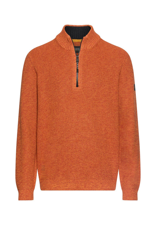 Strick-Troyer in melierter Optik (Brick Orange)