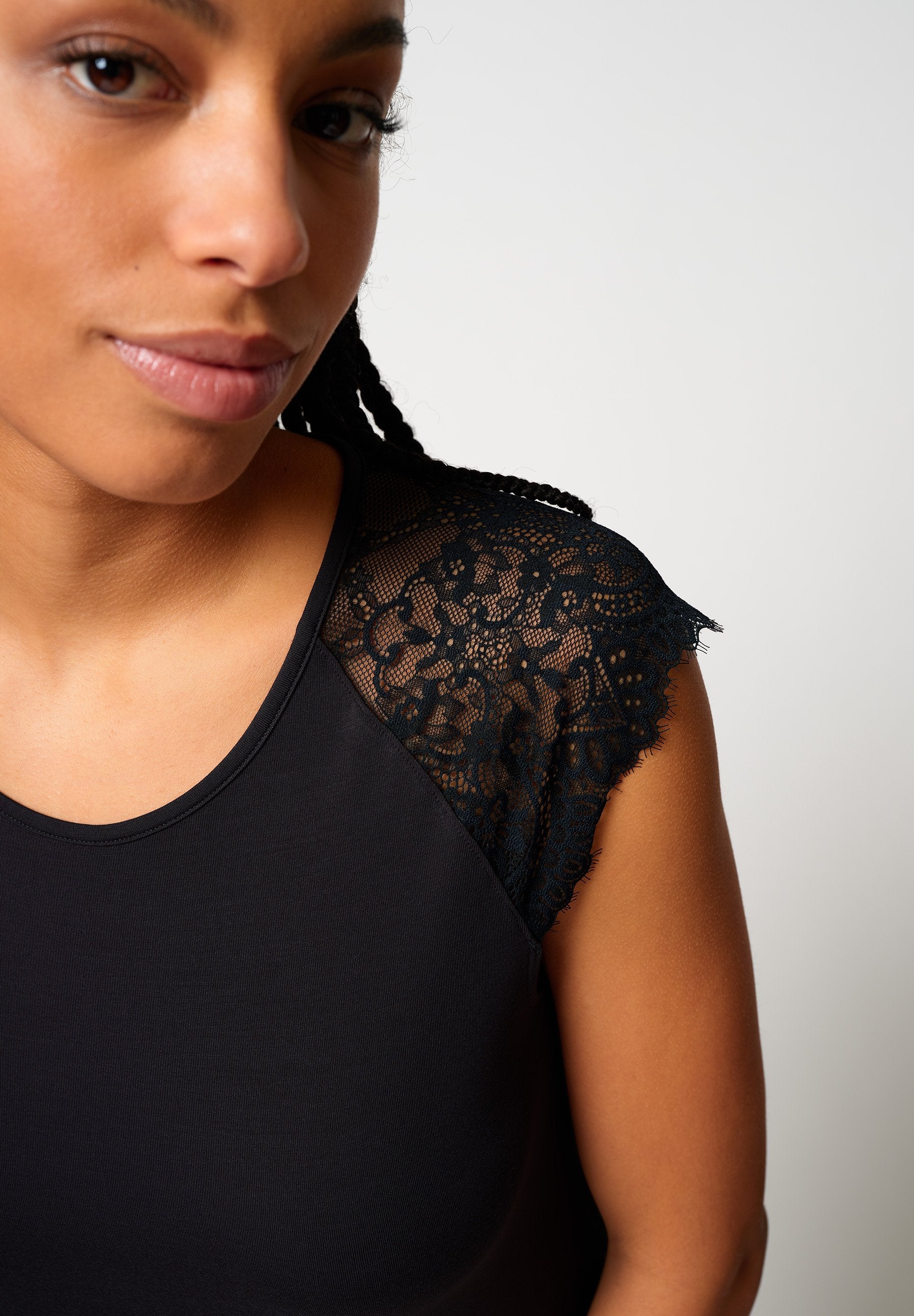 SKINY Damen Sleepshirt kz. A. Night In Skiny 04 (Black)