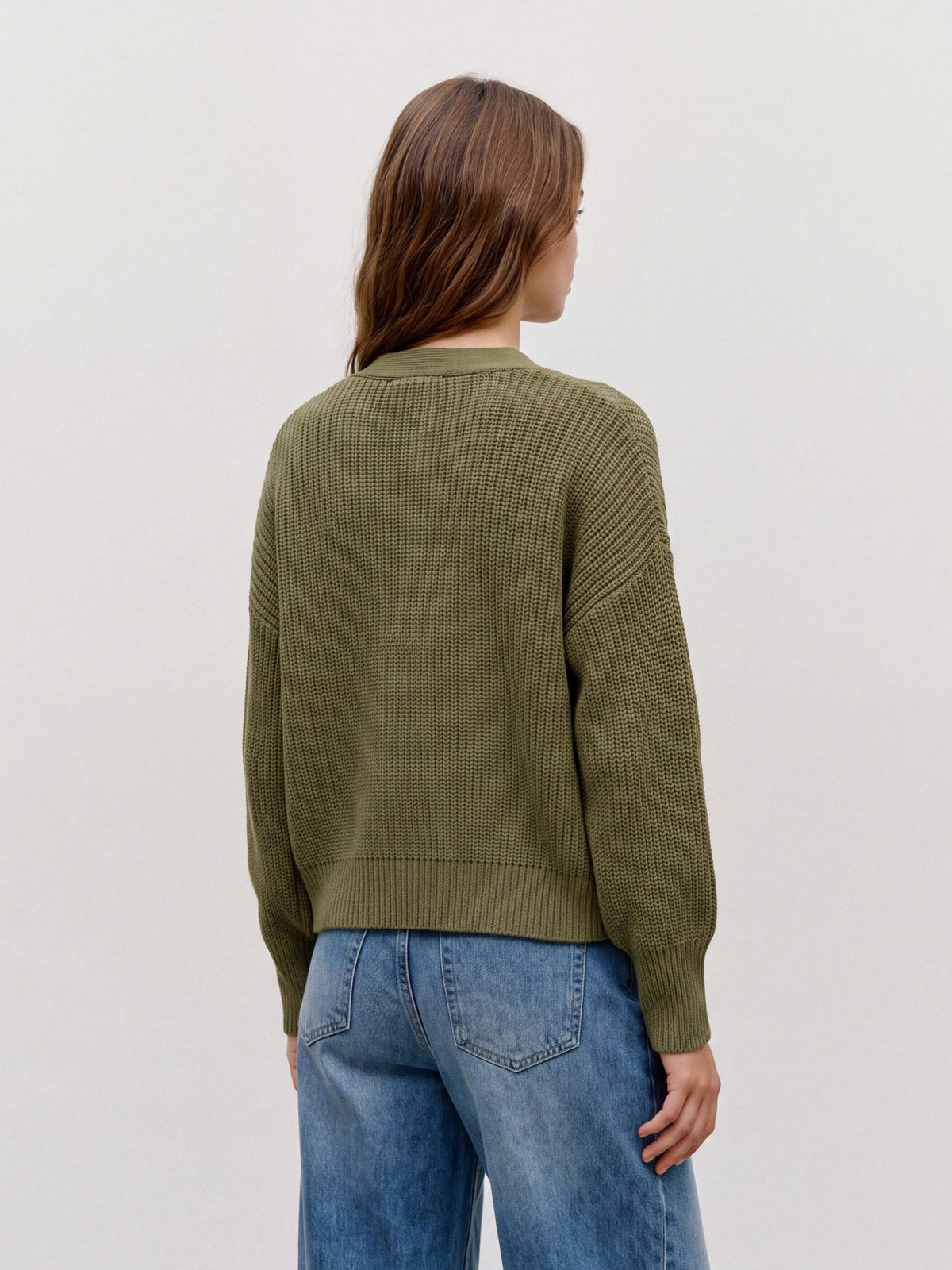 Vmlea Ls V-neck Cuff Cardigan Noos (Sphagnum)