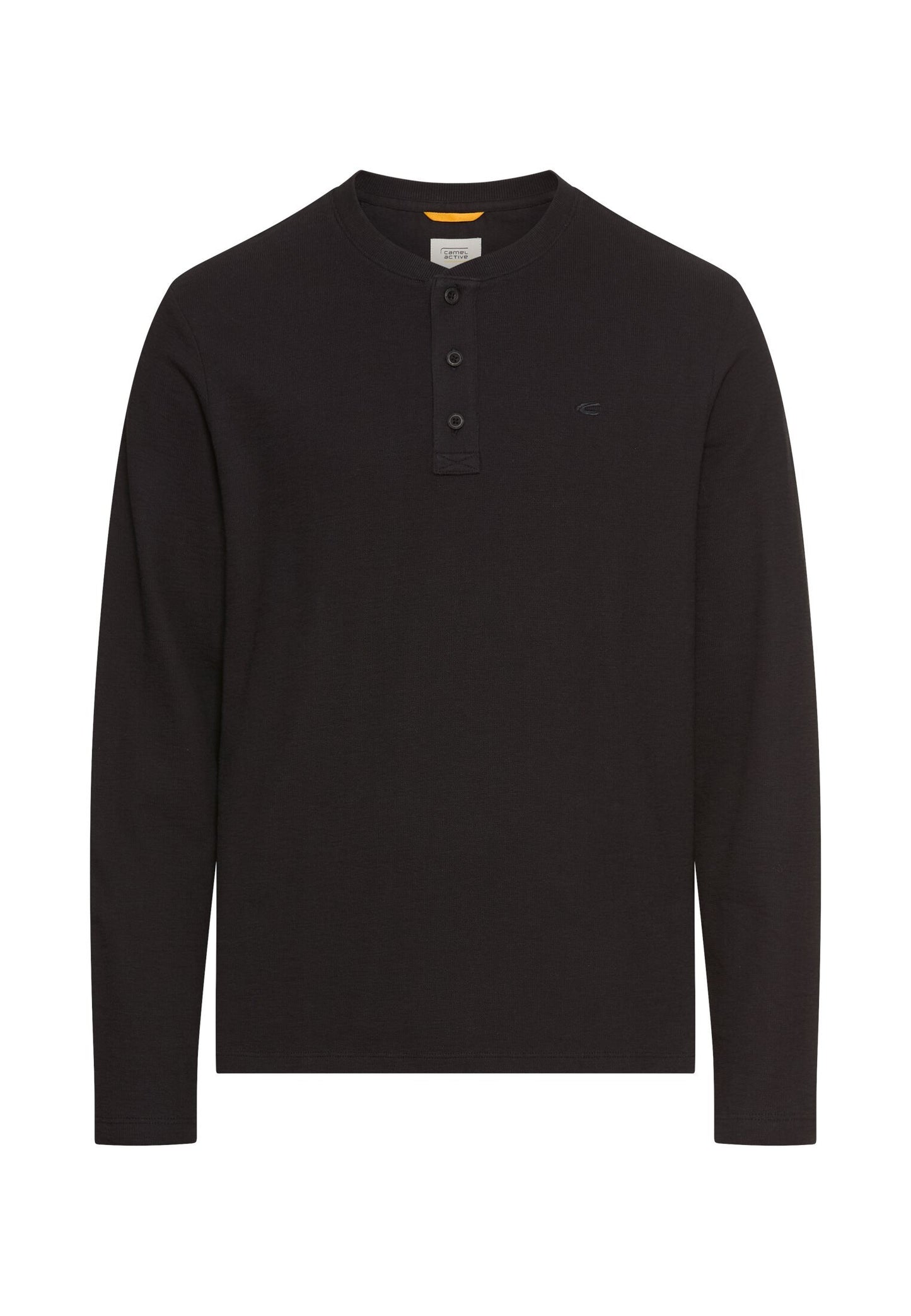 Henleyshirt aus reiner Baumwolle (Asphalt)