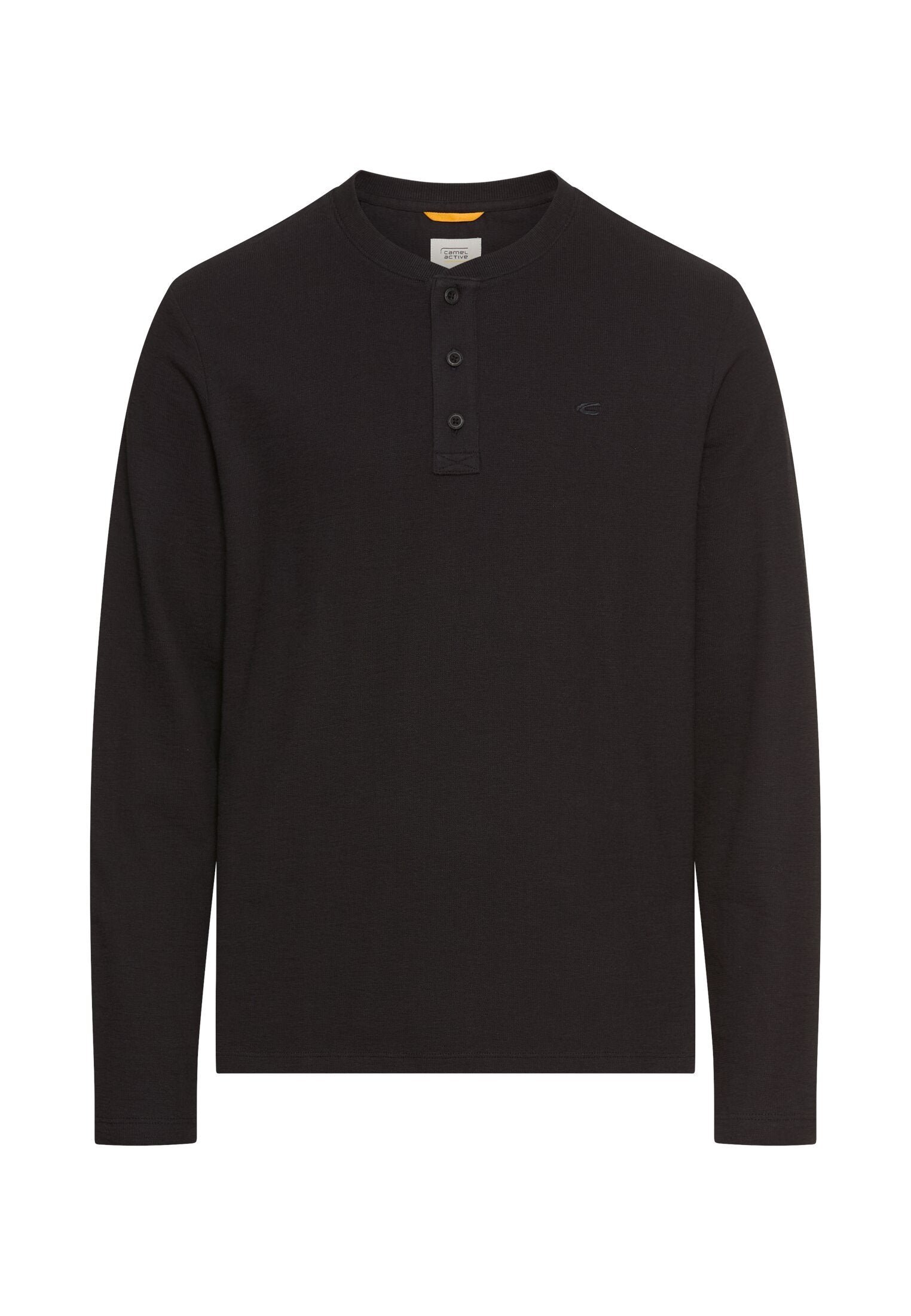 Henleyshirt aus reiner Baumwolle (Asphalt)