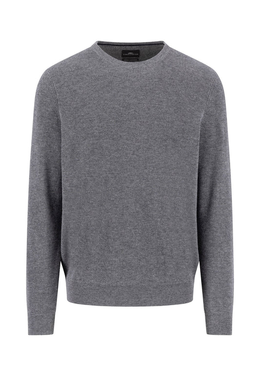 O-Neck, structure, Merino Cashmere (Steel)