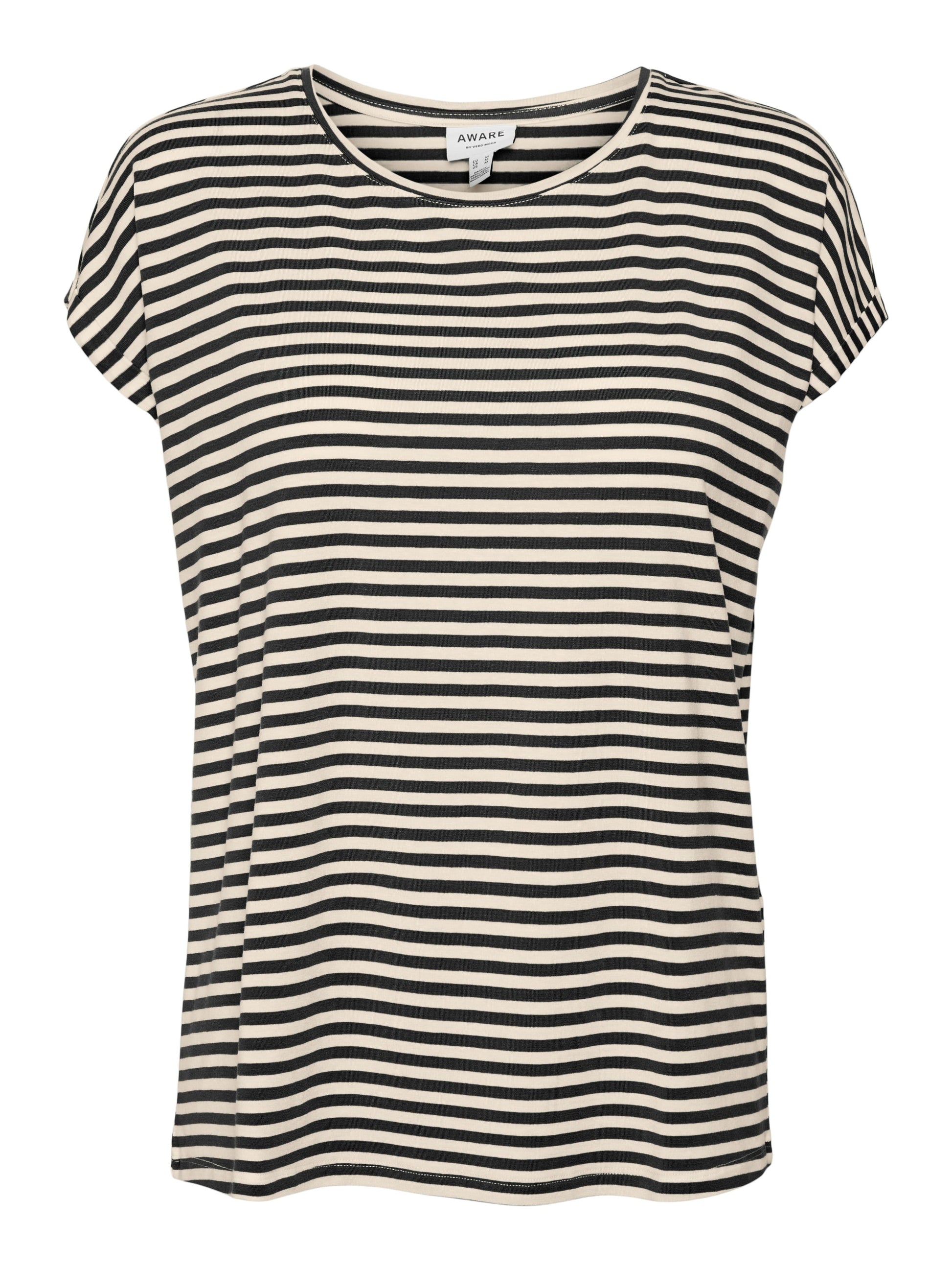 Vmava Plain Ss Top Stripe Ga Jrs  Noos (Black/pris)