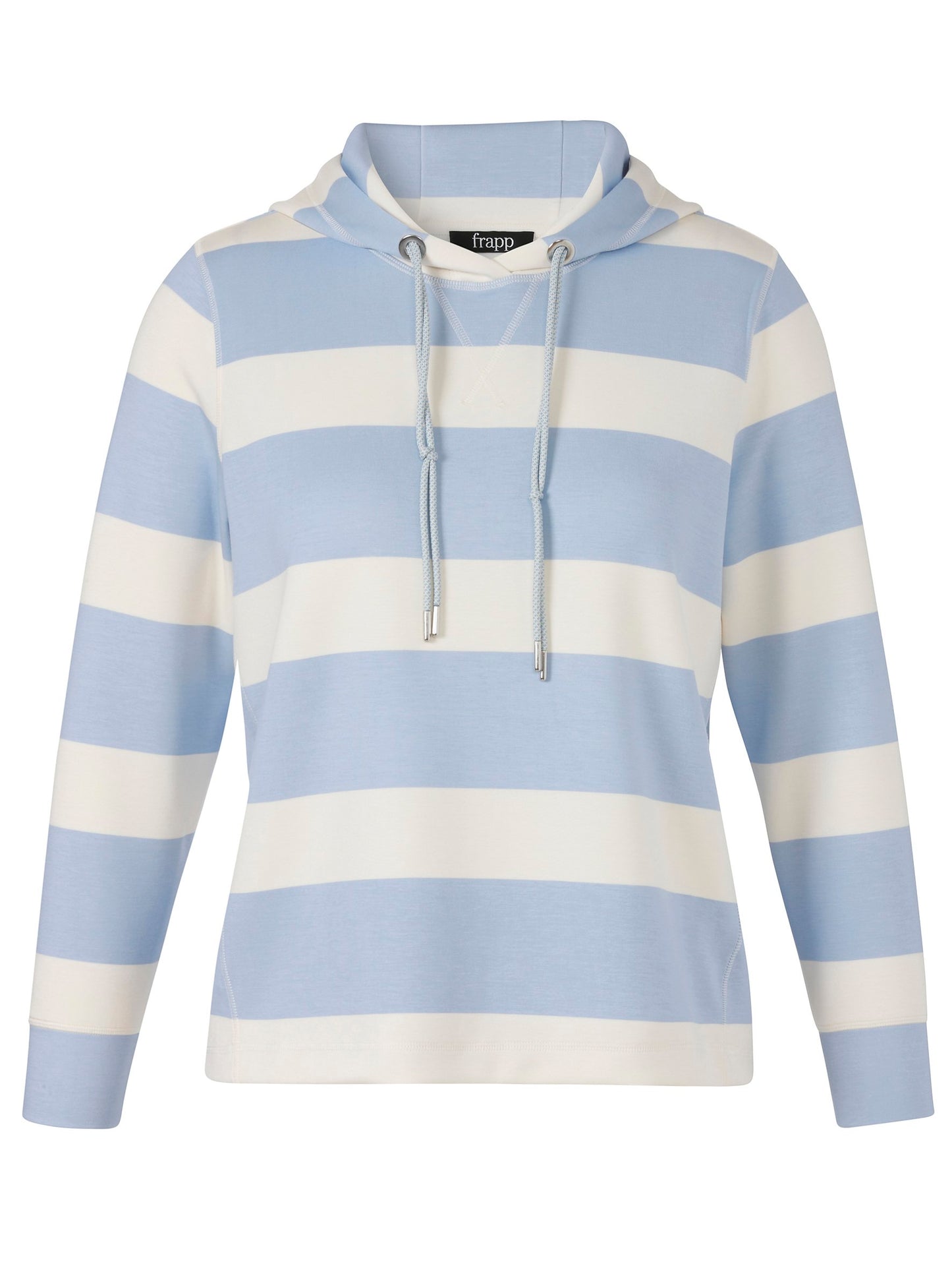 Sweatshirt Kapuze 1/1 Arm Druck (Powder Blue /)