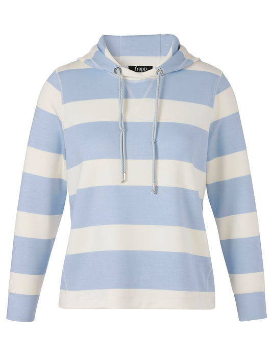 Sweatshirt Kapuze 1/1 Arm Druck (Powder Blue /)