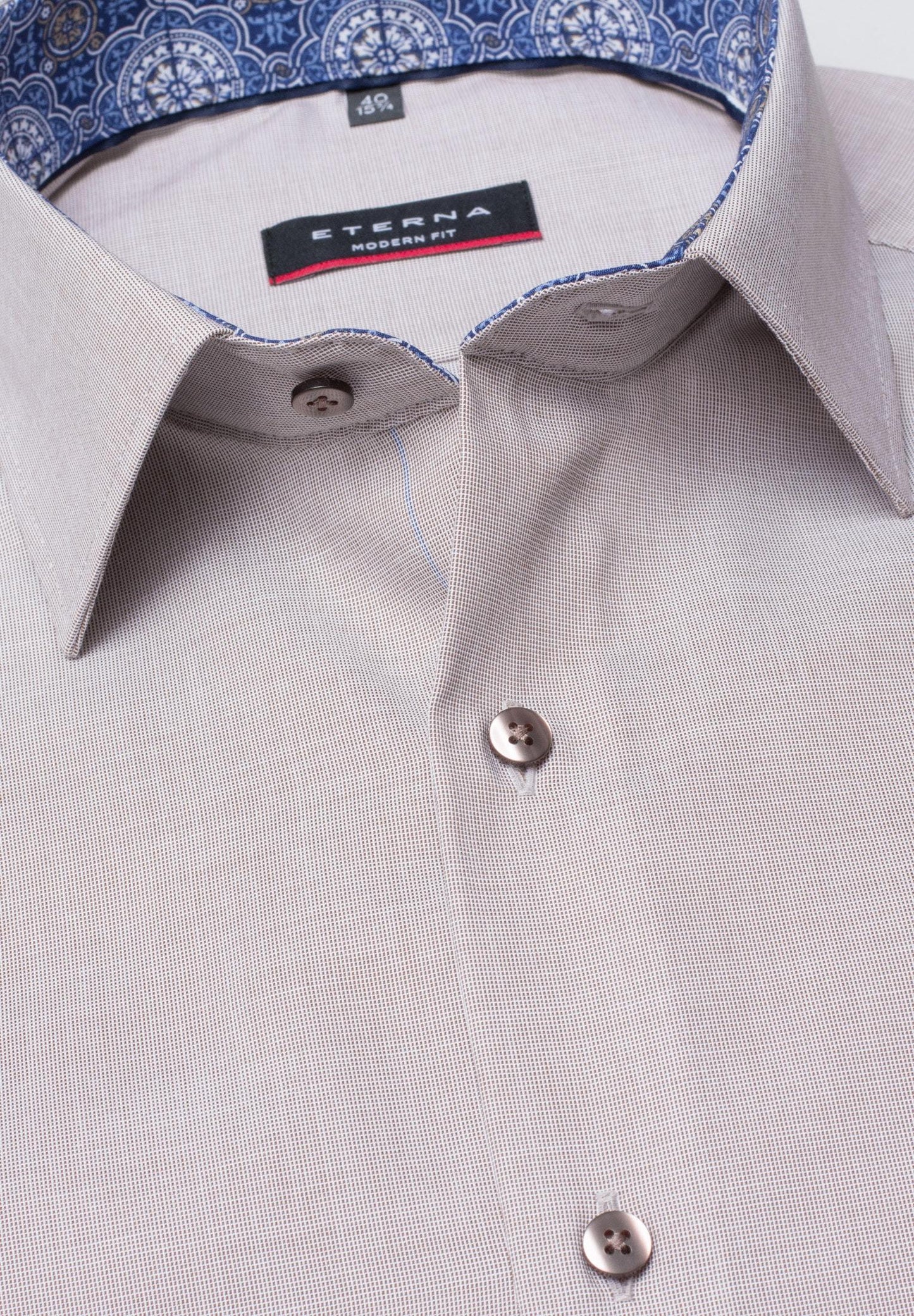 Hemd Pinpoint Kurzarm (Beige)