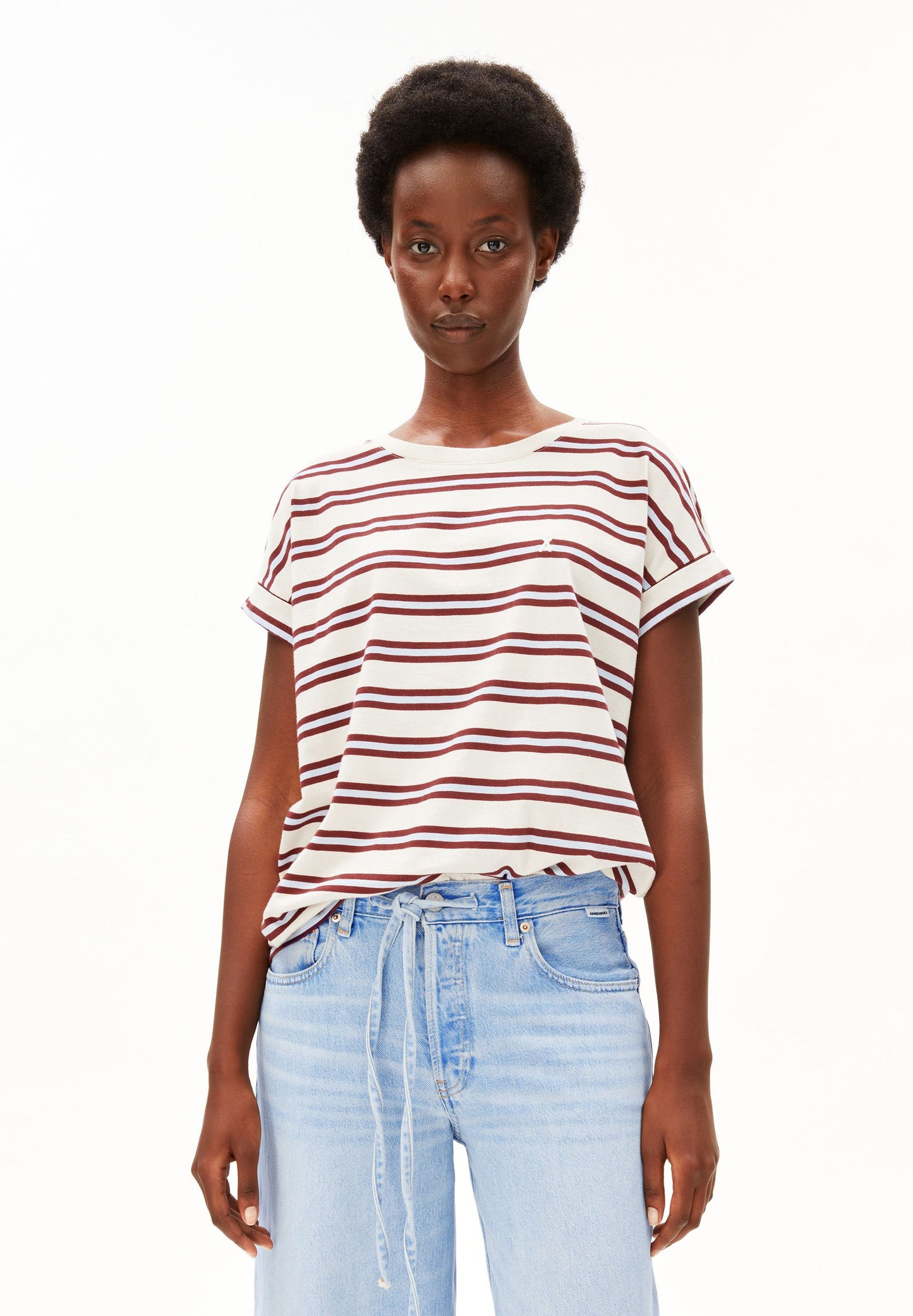 Idaara Stripe T-shirt (Undyed-velvet R)