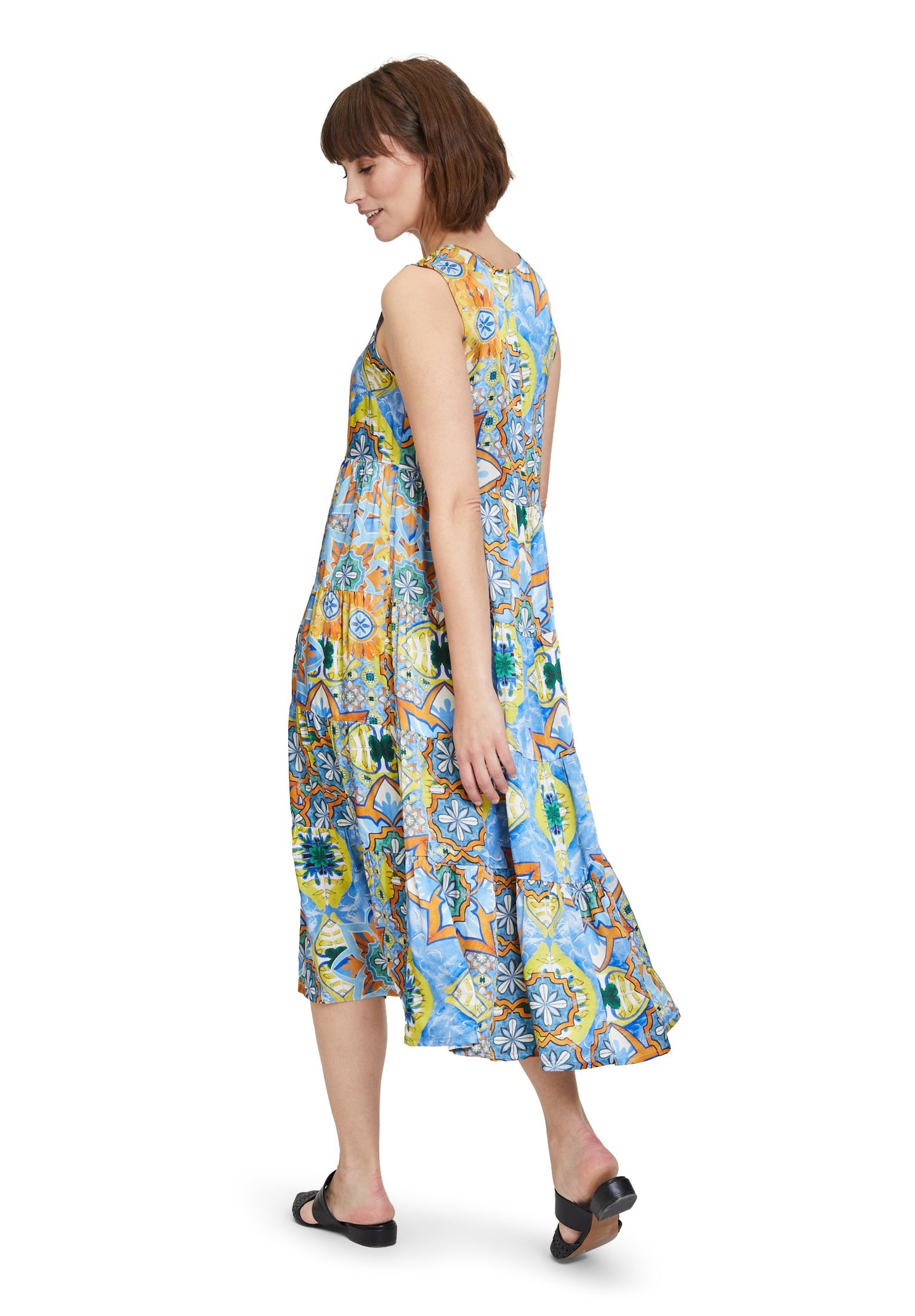 Stufenkleid (Blue/orange)