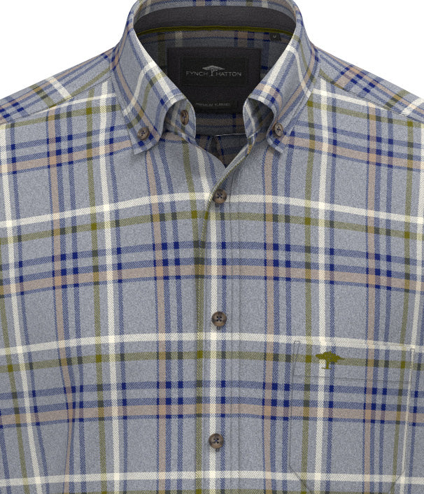 Premium Melange Check, B.D., 1/1 (Air Blue)