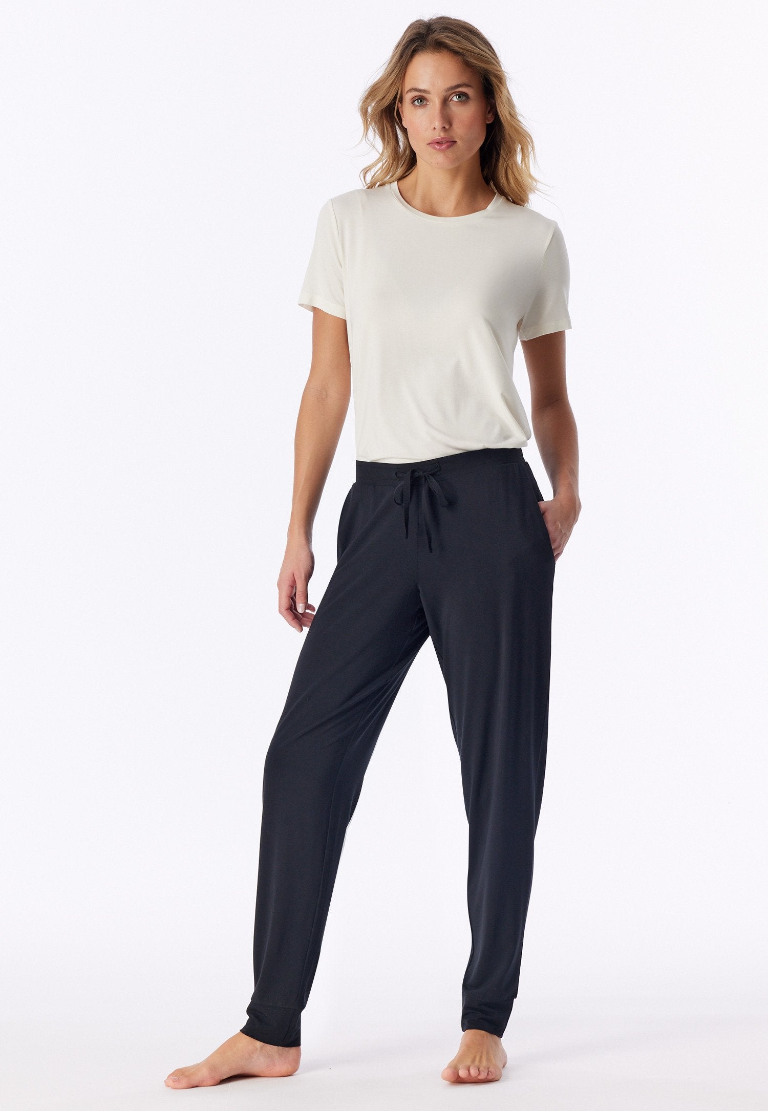 Hose lang Bündchen (Schwarz)