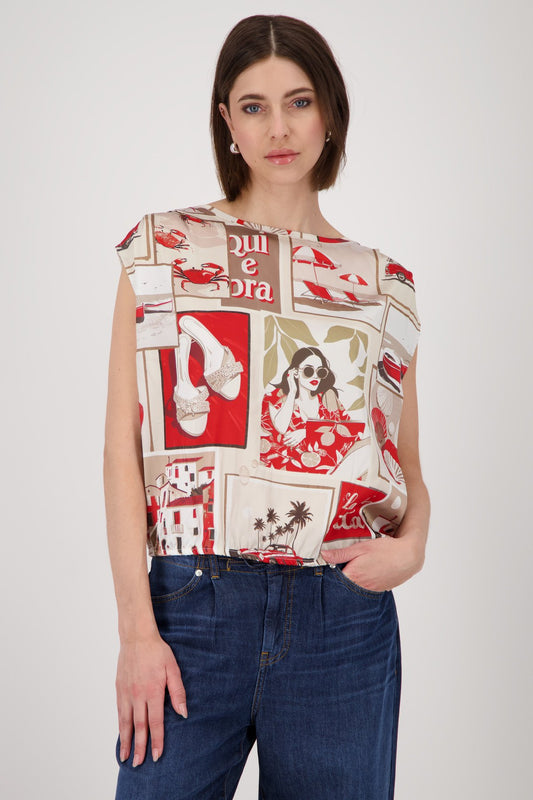 Bluse (Red Gemustert)