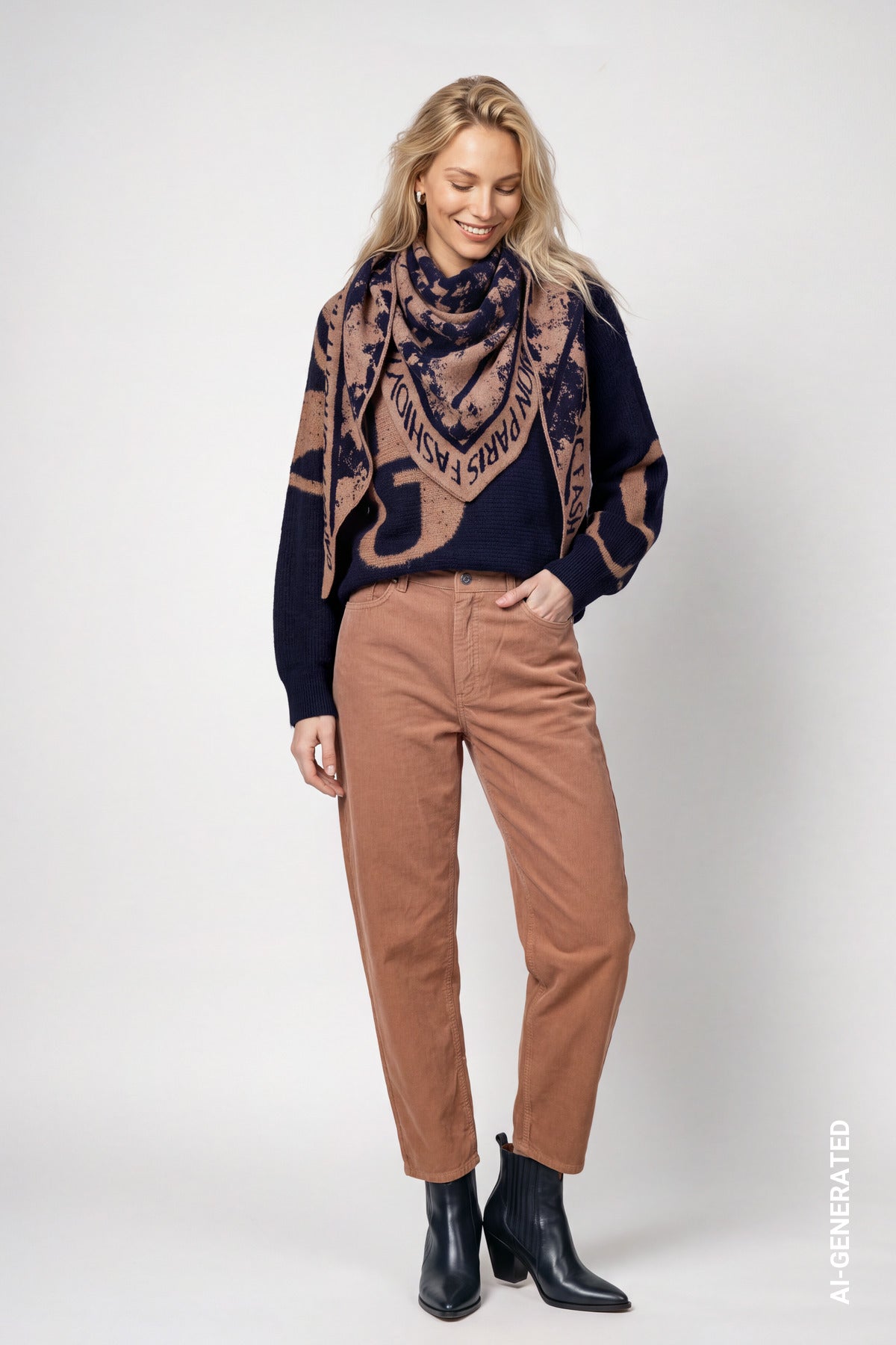 Schal mit Jacquard-Muster (Tiramisu Gemuste)
