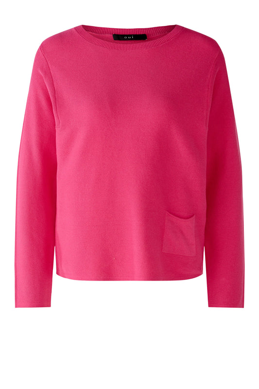 KEIKO Pullover mit Rundhalsausschnitt (Pink)