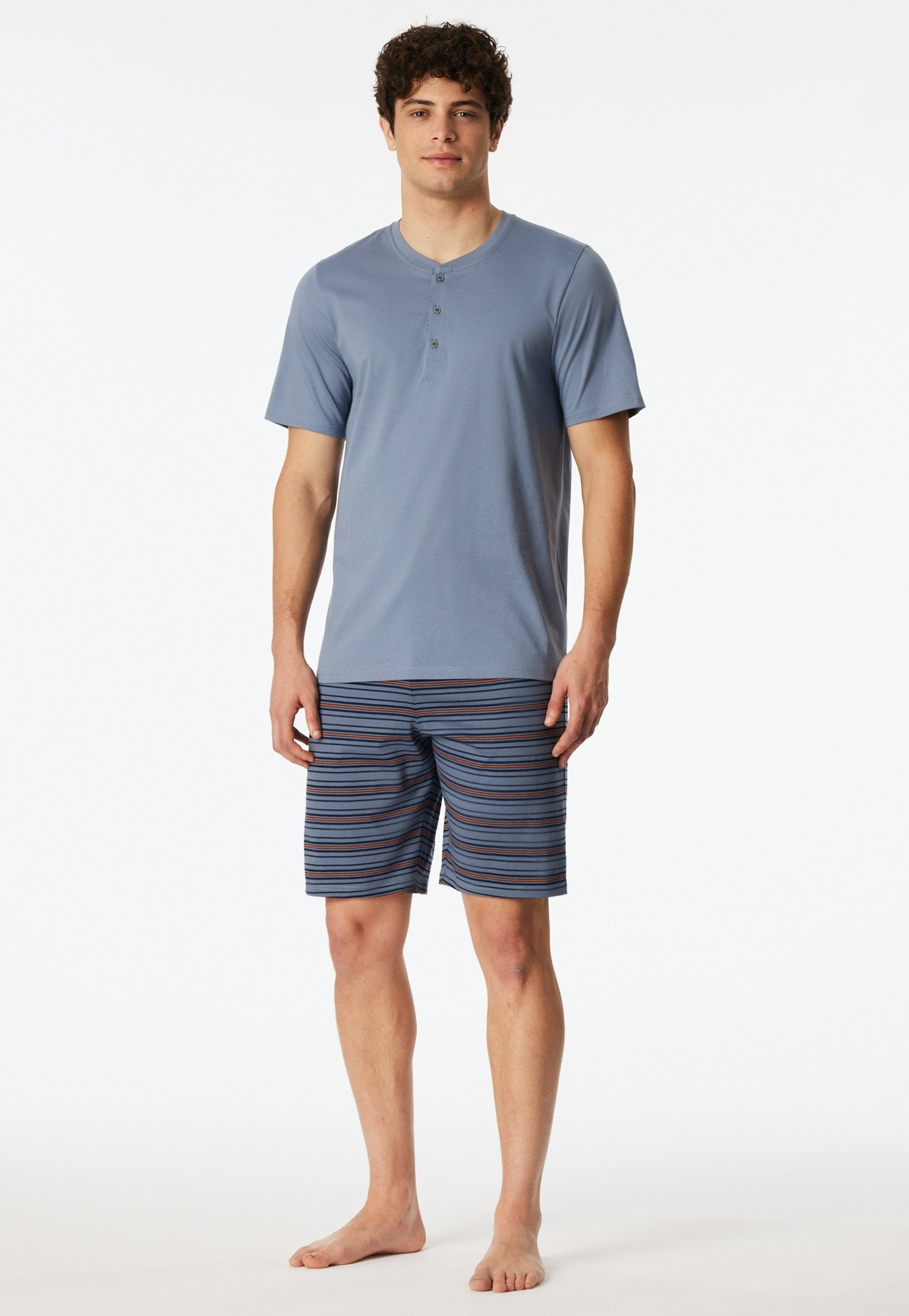 Schlafanzug kurz (Blaugrau)