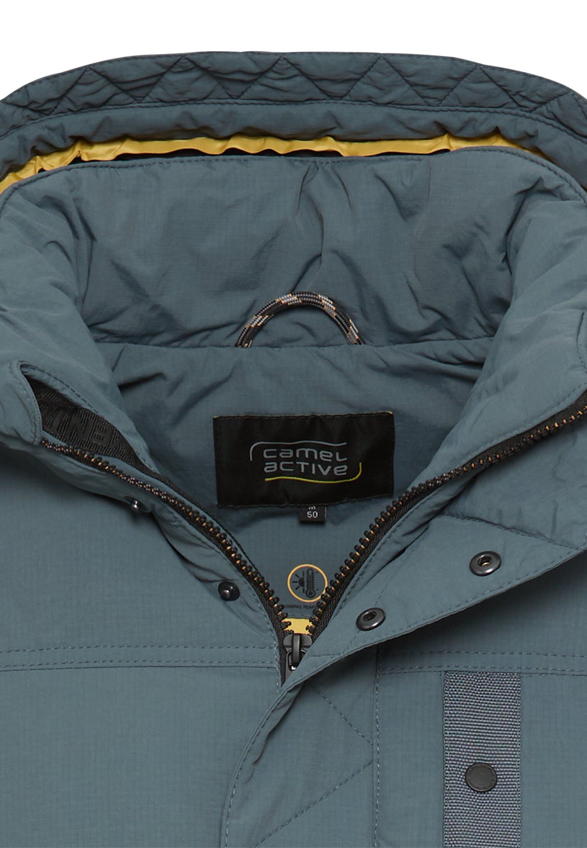 Steppjacke mit abnehmbarer Kapuze (Tinted Blue)