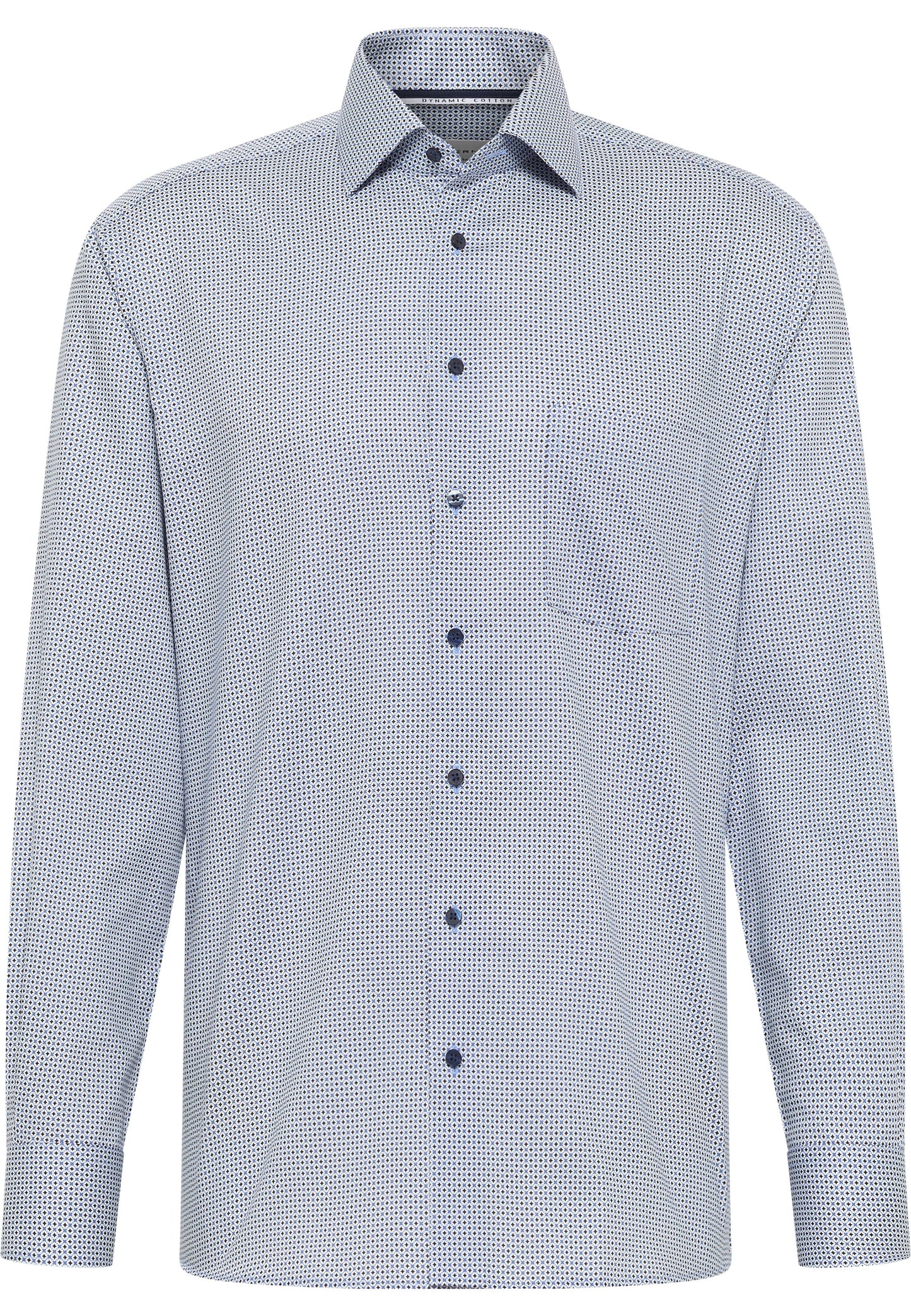 Hemd Twill Langarm (Mittelblau)