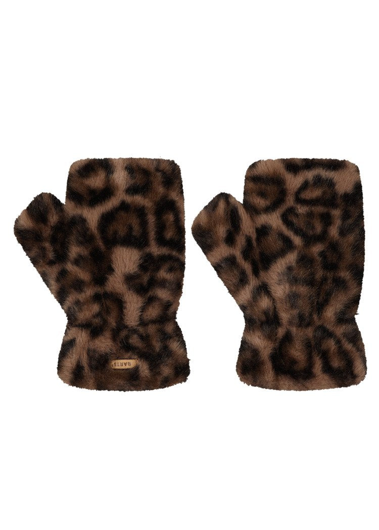 Britamu Fingerless Gloves (Brown Print Brown)