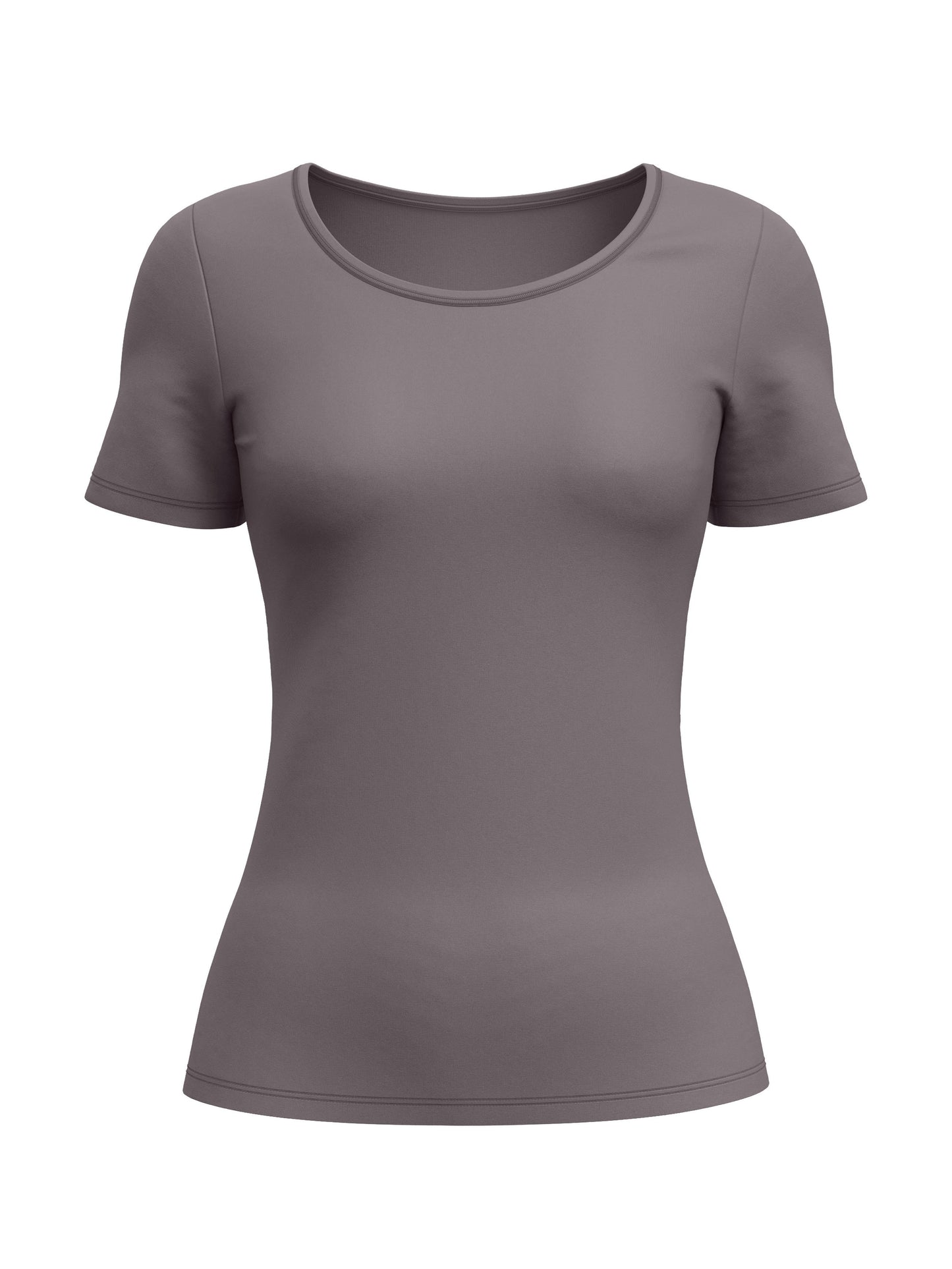 DAMEN Top kurzarm (Sparrow Brown)