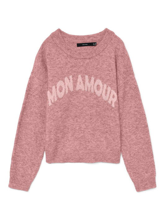 Vmamoremio Ls O-neck Pullover Boo (Rose Elega)