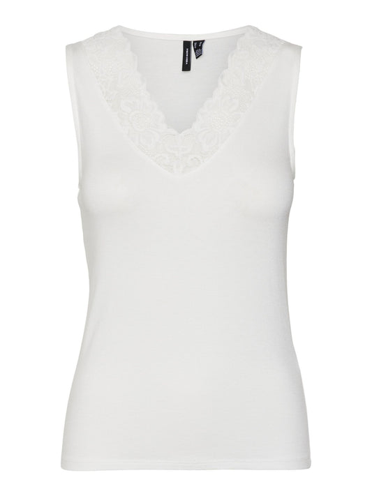 Vmrosa Sl V-neck Top Ga Jrs Noos (Snow White)