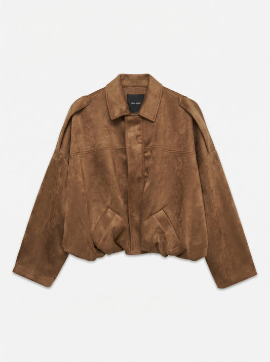 Vmhazel Ls Faux Suede Bomber Jacket Noos (Cognac)